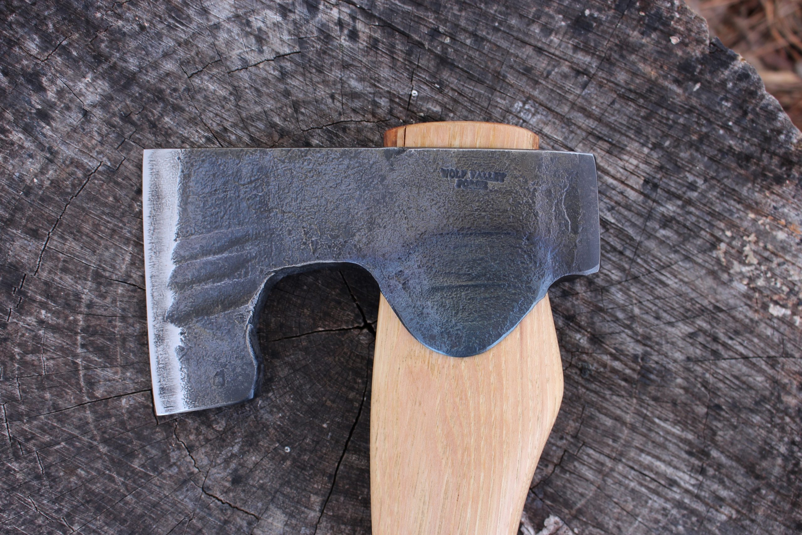 handmade, usa made, usa made axe, hatchet, chopping, wood chopping, outdoor, outdoorsman, survival, backwoodsman, hickory, axe made in america, axes made in the usa, ike bullington, wolf valley forge, valley forge, pack axe, back packing, camping, trail axe, hunting axe, trappers axe, camp axe, bush axe, belt axe, pack axe, leather shoulder rig, chopping axe, leather axe carrier, shoulder sling for axe, carpenter's axe, Wolf Valley Forge, Wolf Valley Forge axe release, Axe Wax, haversack, go back, man purse, man bag, canvas bag, reenactor, reenacting, Trekker Axe, Axe Life