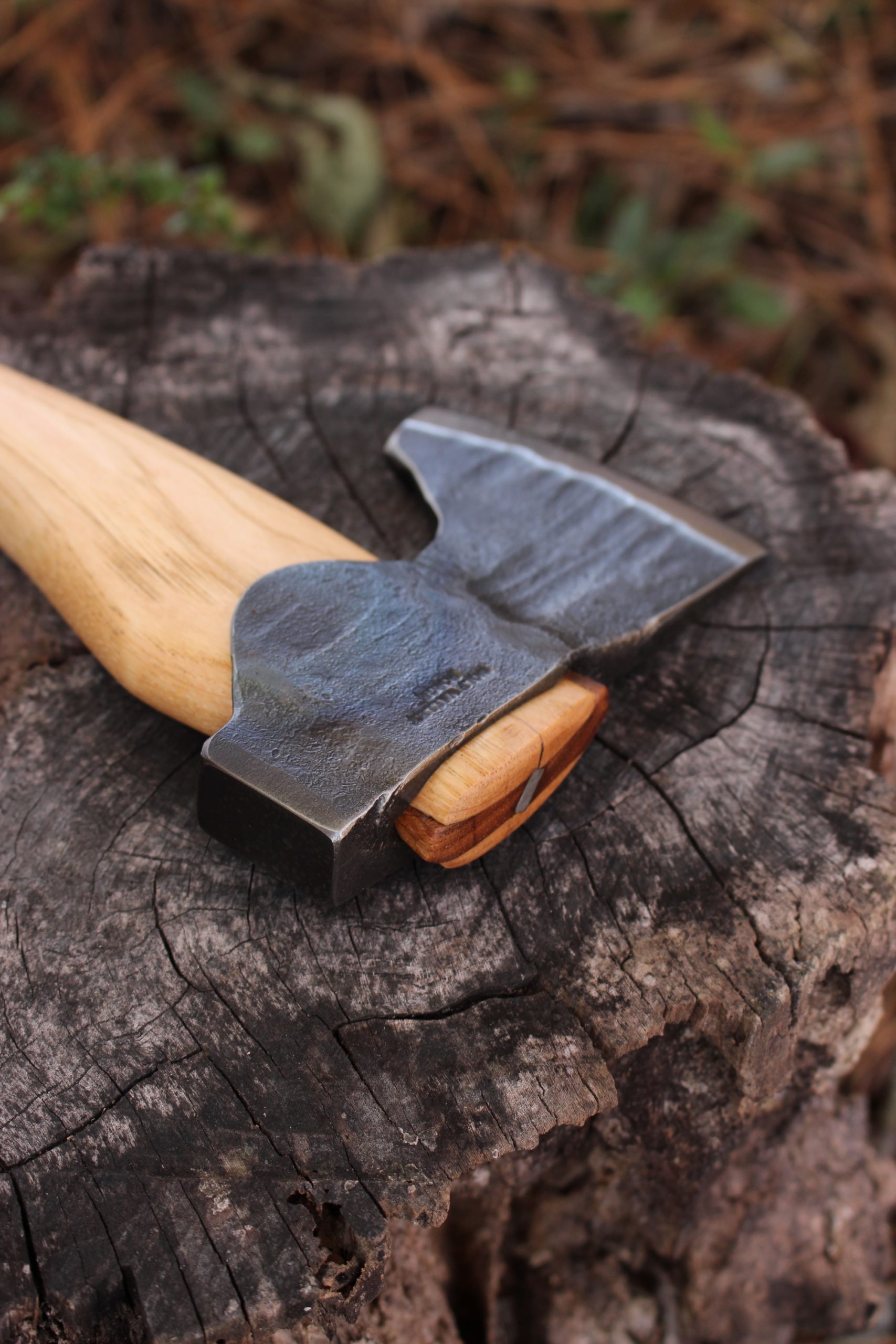 handmade, usa made, usa made axe, hatchet, chopping, wood chopping, outdoor, outdoorsman, survival, backwoodsman, hickory, axe made in america, axes made in the usa, ike bullington, wolf valley forge, valley forge, pack axe, back packing, camping, trail axe, hunting axe, trappers axe, camp axe, bush axe, belt axe, pack axe, leather shoulder rig, chopping axe, leather axe carrier, shoulder sling for axe, carpenter's axe, Wolf Valley Forge, Wolf Valley Forge axe release, Axe Wax, haversack, go bag, man purse, man bag, canvas bag, reenactor, reenacting, Trekker Axe, Axe Life, Splitting Wedge, Handforged, Wedge