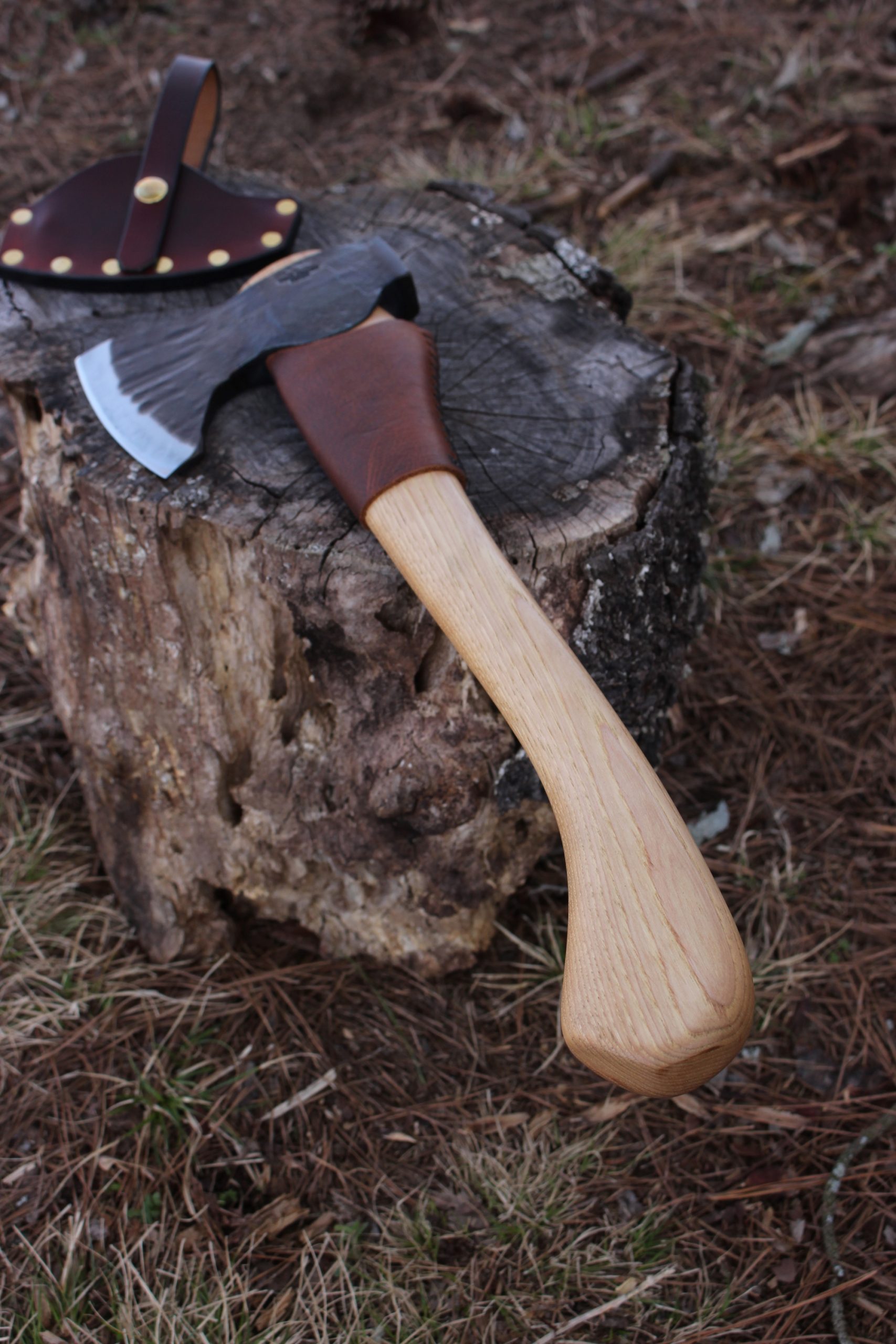 handmade, usa made, usa made axe, hatchet, chopping, wood chopping, outdoor, outdoorsman, survival, backwoodsman, hickory, axe made in america, axes made in the usa, ike bullington, wolf valley forge, valley forge, pack axe, back packing, camping, trail axe, hunting axe, trappers axe, camp axe, bush axe, belt axe, pack axe, leather shoulder rig, chopping axe, leather axe carrier, shoulder sling for axe, carpenter's axe, Wolf Valley Forge, Wolf Valley Forge axe release, Axe Wax, haversack, go bag, man purse, man bag, canvas bag, reenactor, reenacting, Trekker Axe, Axe Life, Splitting Wedge, Handforged, Wedge