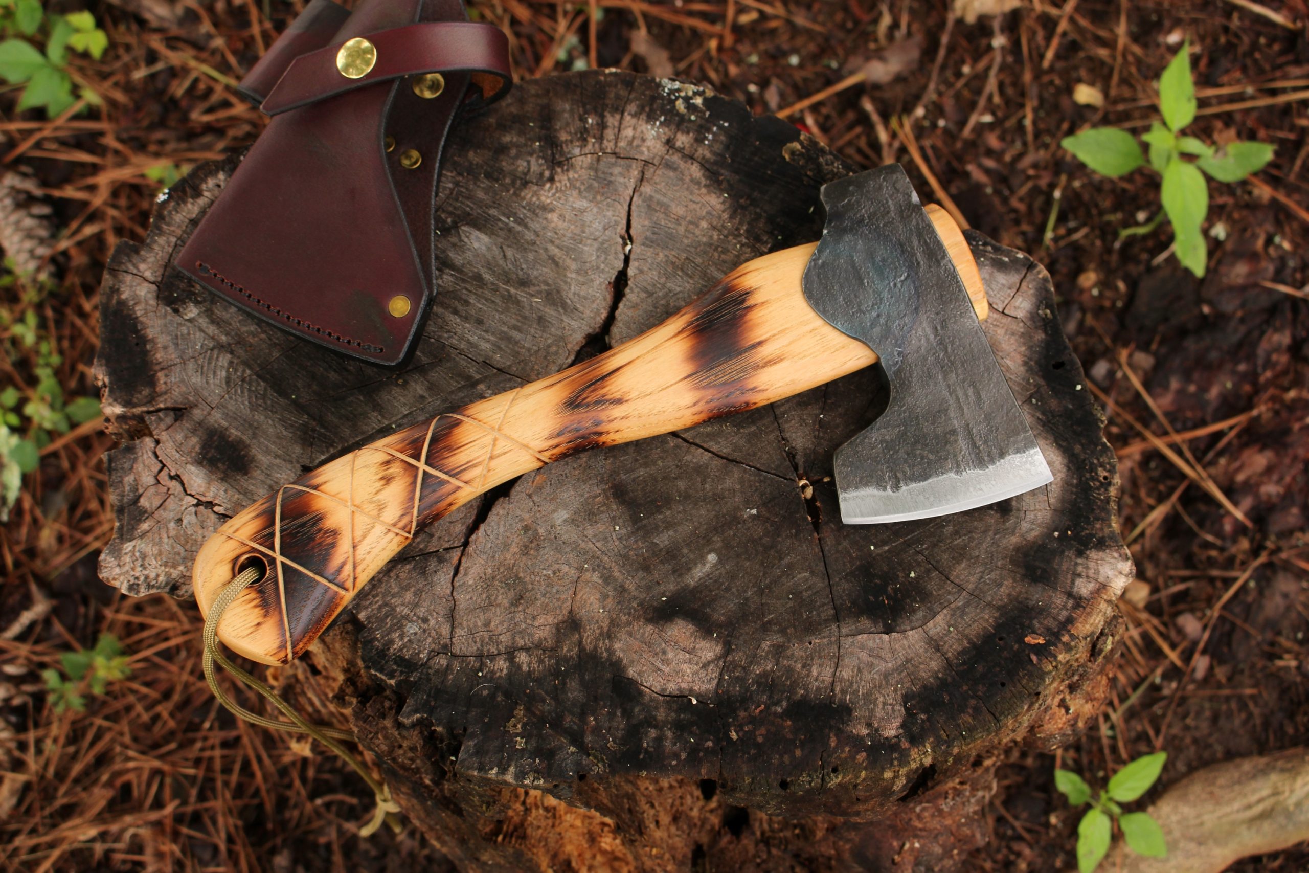 handmade, usa made, usa made axe, hatchet, chopping, wood chopping, outdoor, outdoorsman, survival, backwoodsman, hickory, axe made in america, axes made in the usa, ike bullington, wolf valley forge, valley forge, pack axe, back packing, camping, trail axe, hunting axe, trappers axe, camp axe, bush axe, belt axe, pack axe, leather shoulder rig, chopping axe, leather axe carrier, shoulder sling for axe, carpenter's axe, Wolf Valley Forge, Wolf Valley Forge axe release, Axe Wax, haversack, go bag, man purse, man bag, canvas bag, reenactor, reenacting, Trekker Axe, Axe Life, Splitting Wedge, Handforged, Wedge
