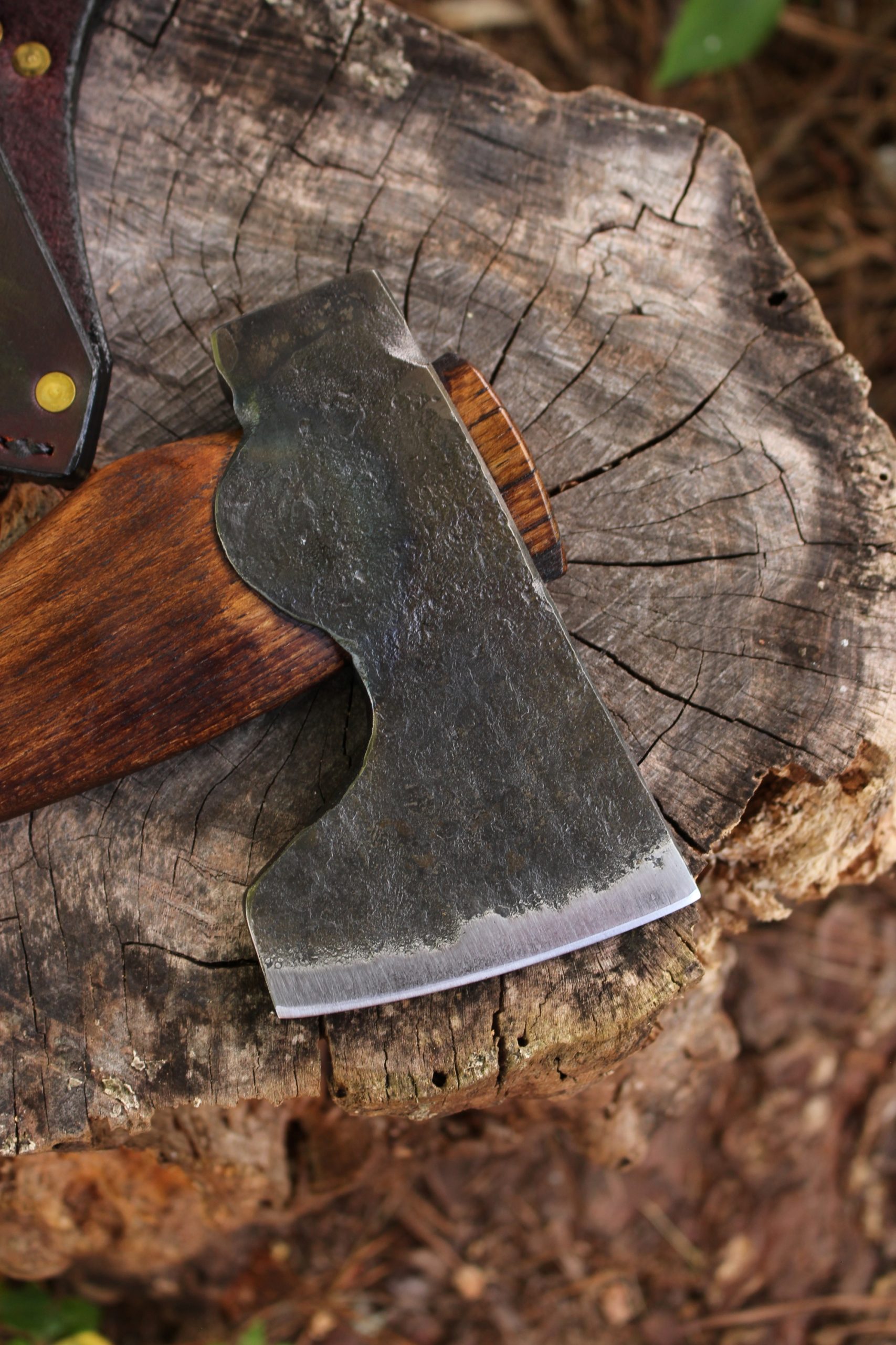 handmade, usa made, usa made axe, hatchet, chopping, wood chopping, outdoor, outdoorsman, survival, backwoodsman, hickory, axe made in america, axes made in the usa, ike bullington, wolf valley forge, valley forge, pack axe, back packing, camping, trail axe, hunting axe, trappers axe, camp axe, bush axe, belt axe, pack axe, leather shoulder rig, chopping axe, leather axe carrier, shoulder sling for axe, carpenter's axe, Wolf Valley Forge, Wolf Valley Forge axe release, Axe Wax, haversack, go bag, man purse, man bag, canvas bag, reenactor, reenacting, Trekker Axe, Axe Life, Splitting Wedge, Handforged, Wedge