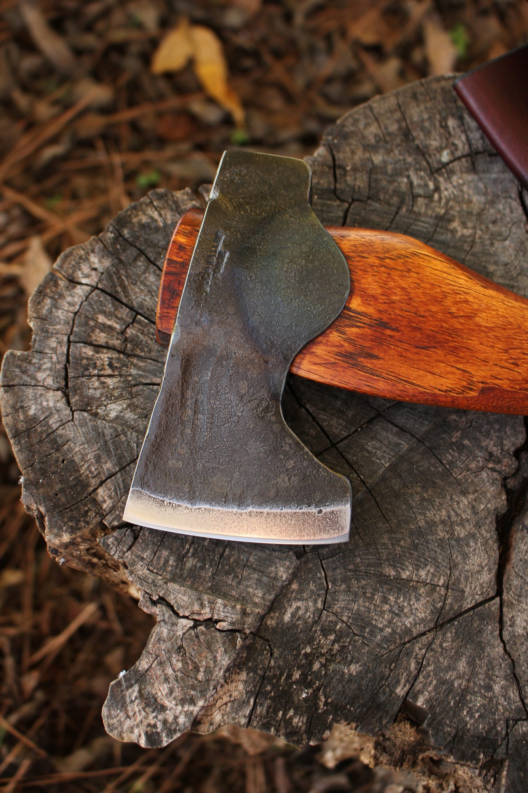 handmade, usa made, usa made axe, hatchet, chopping, wood chopping, outdoor, outdoorsman, survival, backwoodsman, hickory, axe made in america, axes made in the usa, ike bullington, wolf valley forge, valley forge, pack axe, back packing, camping, trail axe, hunting axe, trappers axe, camp axe, bush axe, belt axe, pack axe, leather shoulder rig, chopping axe, leather axe carrier, shoulder sling for axe, carpenter's axe, Wolf Valley Forge, Wolf Valley Forge axe release, Axe Wax, haversack, go bag, man purse, man bag, canvas bag, reenactor, reenacting, Trekker Axe, Axe Life, Splitting Wedge, Handforged, Wedge