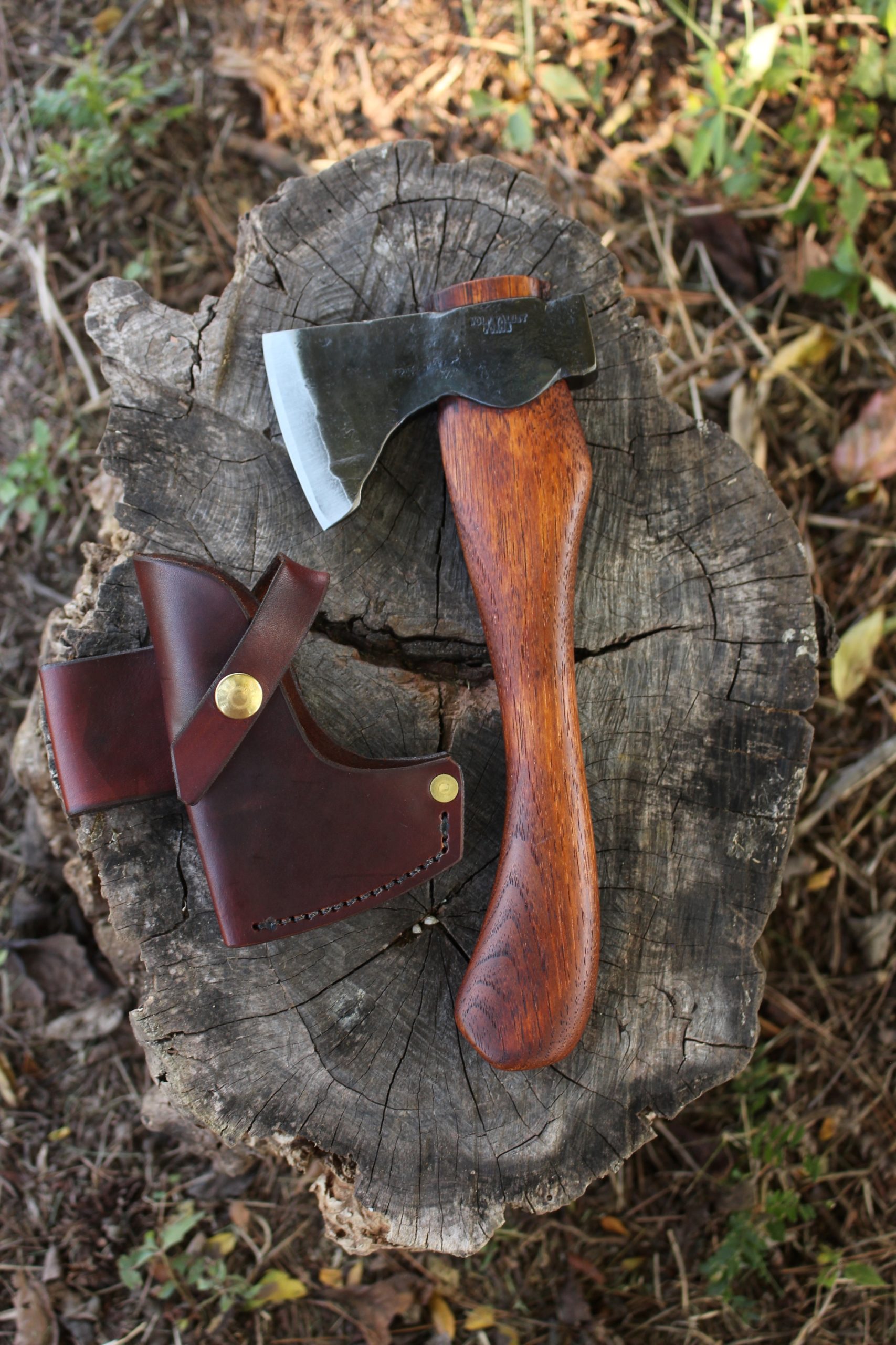 handmade, usa made, usa made axe, hatchet, chopping, wood chopping, outdoor, outdoorsman, survival, backwoodsman, hickory, axe made in america, axes made in the usa, ike bullington, wolf valley forge, valley forge, pack axe, back packing, camping, trail axe, hunting axe, trappers axe, camp axe, bush axe, belt axe, pack axe, leather shoulder rig, chopping axe, leather axe carrier, shoulder sling for axe, carpenter's axe, Wolf Valley Forge, Wolf Valley Forge axe release, Axe Wax, haversack, go back, man purse, man bag, canvas bag, reenactor, reenacting