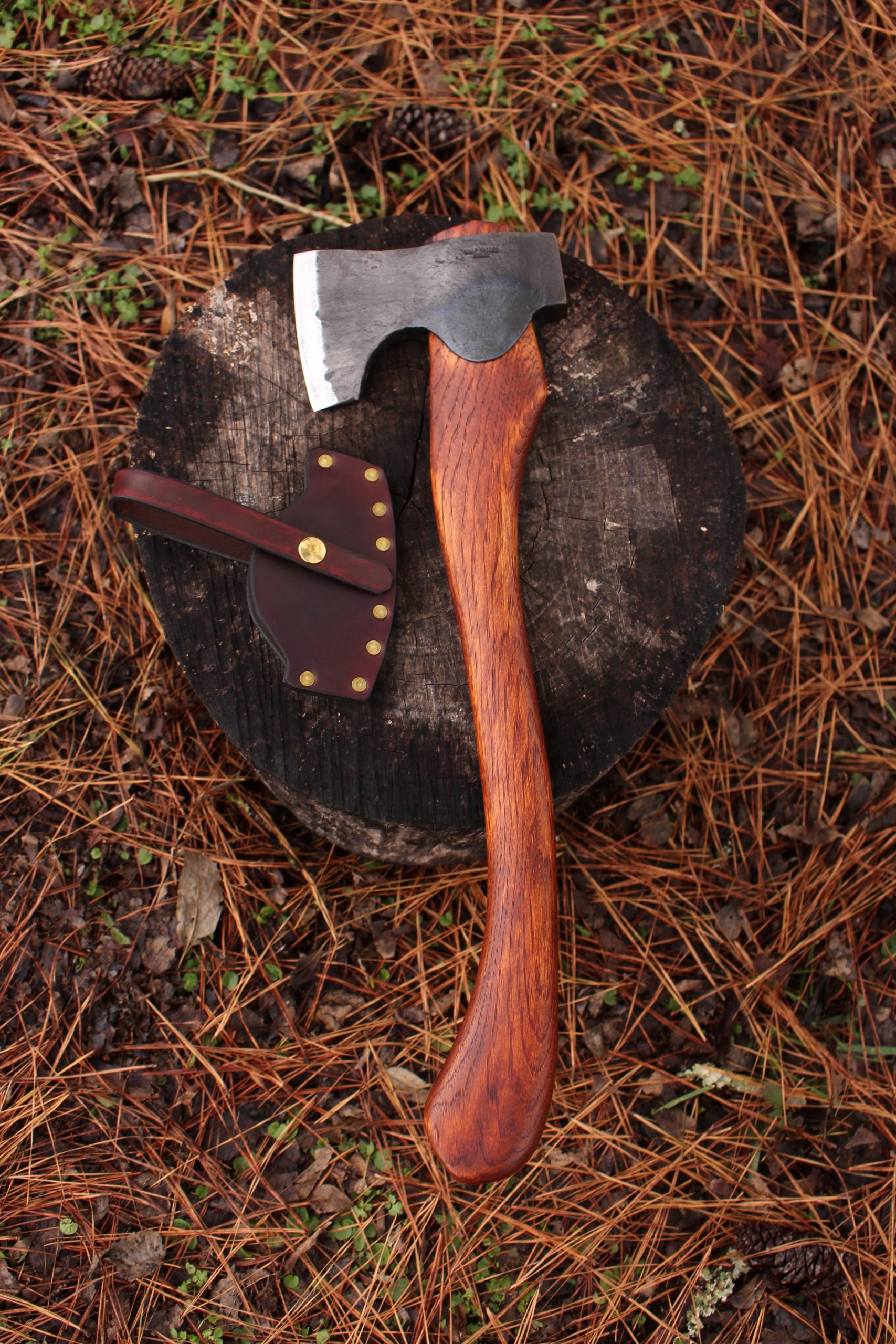 handmade, usa made, usa made axe, hatchet, chopping, wood chopping, outdoor, outdoorsman, survival, backwoodsman, hickory, axe made in america, axes made in the usa, ike bullington, wolf valley forge, valley forge, pack axe, back packing, camping, trail axe, hunting axe, trappers axe, camp axe, bush axe, belt axe, pack axe, leather shoulder rig, chopping axe, leather axe carrier, shoulder sling for axe, carpenter's axe, Wolf Valley Forge, Wolf Valley Forge axe release, Axe Wax, haversack, go bag, man purse, man bag, canvas bag, reenactor, reenacting, Trekker Axe, Axe Life, Splitting Wedge, Handforged, Wedge