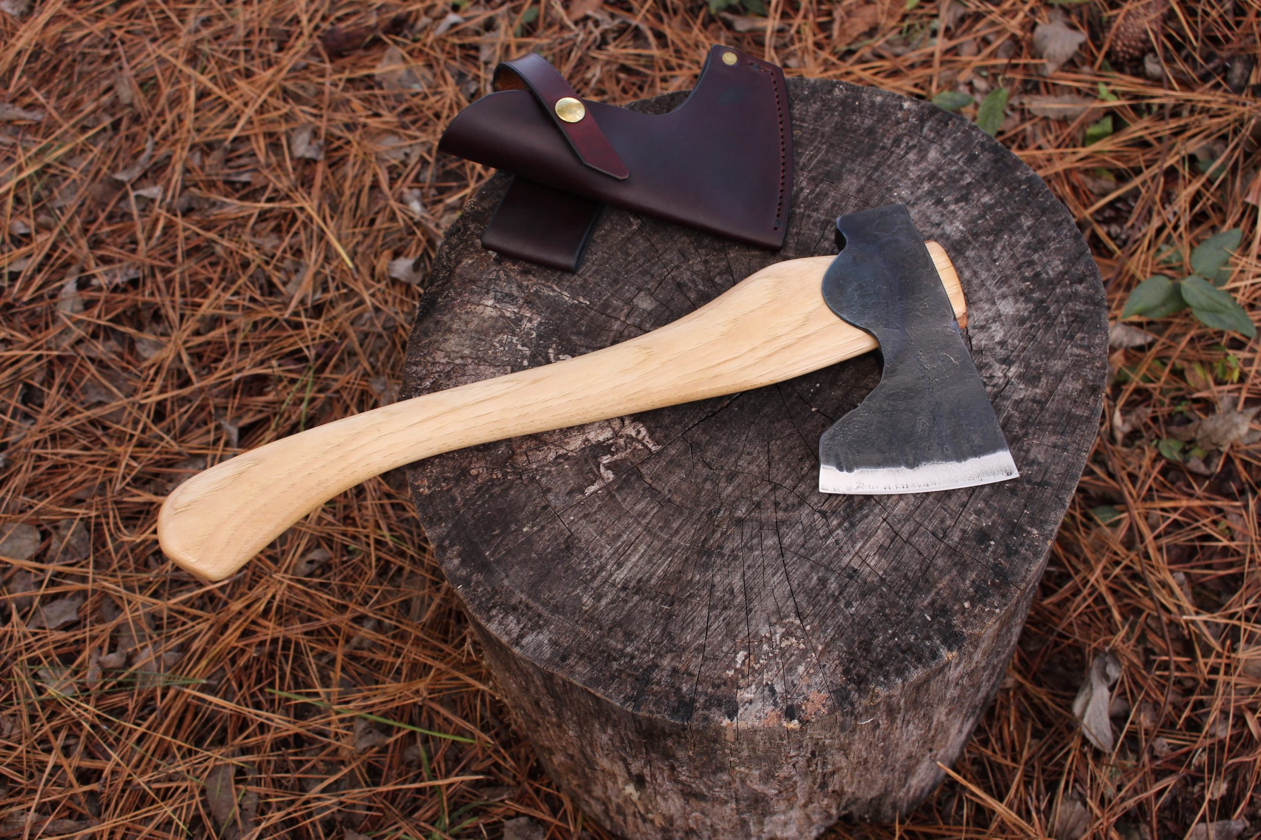 handmade, usa made, usa made axe, hatchet, chopping, wood chopping, outdoor, outdoorsman, survival, backwoodsman, hickory, axe made in america, axes made in the usa, ike bullington, wolf valley forge, valley forge, pack axe, back packing, camping, trail axe, hunting axe, trappers axe, camp axe, bush axe, belt axe, pack axe, leather shoulder rig, chopping axe, leather axe carrier, shoulder sling for axe, carpenter's axe, Wolf Valley Forge, Wolf Valley Forge axe release, Axe Wax, haversack, go bag, man purse, man bag, canvas bag, reenactor, reenacting, Trekker Axe, Axe Life, Splitting Wedge, Handforged, Wedge