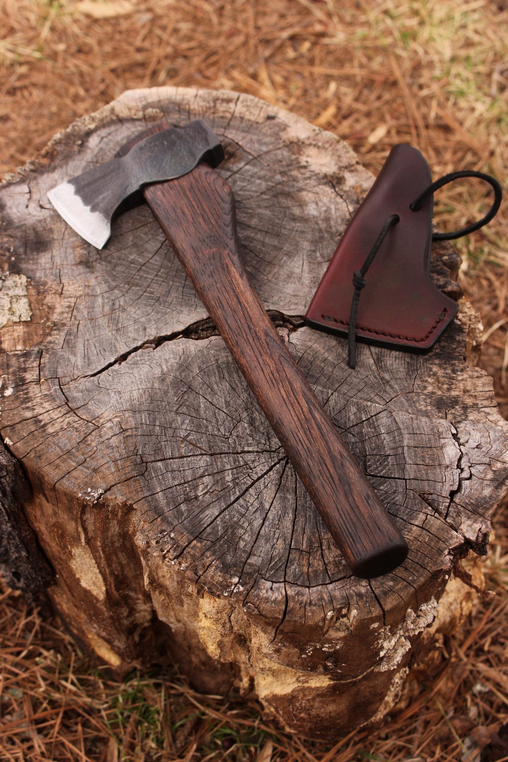 handmade, usa made, usa made axe, hatchet, chopping, wood chopping, outdoor, outdoorsman, survival, backwoodsman, hickory, axe made in america, axes made in the usa, ike bullington, wolf valley forge, valley forge, pack axe, back packing, camping, trail axe, hunting axe, trappers axe, camp axe, bush axe, belt axe, pack axe, leather shoulder rig, chopping axe, leather axe carrier, shoulder sling for axe, carpenter's axe, Wolf Valley Forge, Wolf Valley Forge axe release, Axe Wax, haversack, go back, man purse, man bag, canvas bag, reenactor, reenacting, Trekker Axe, Axe Life, handforged