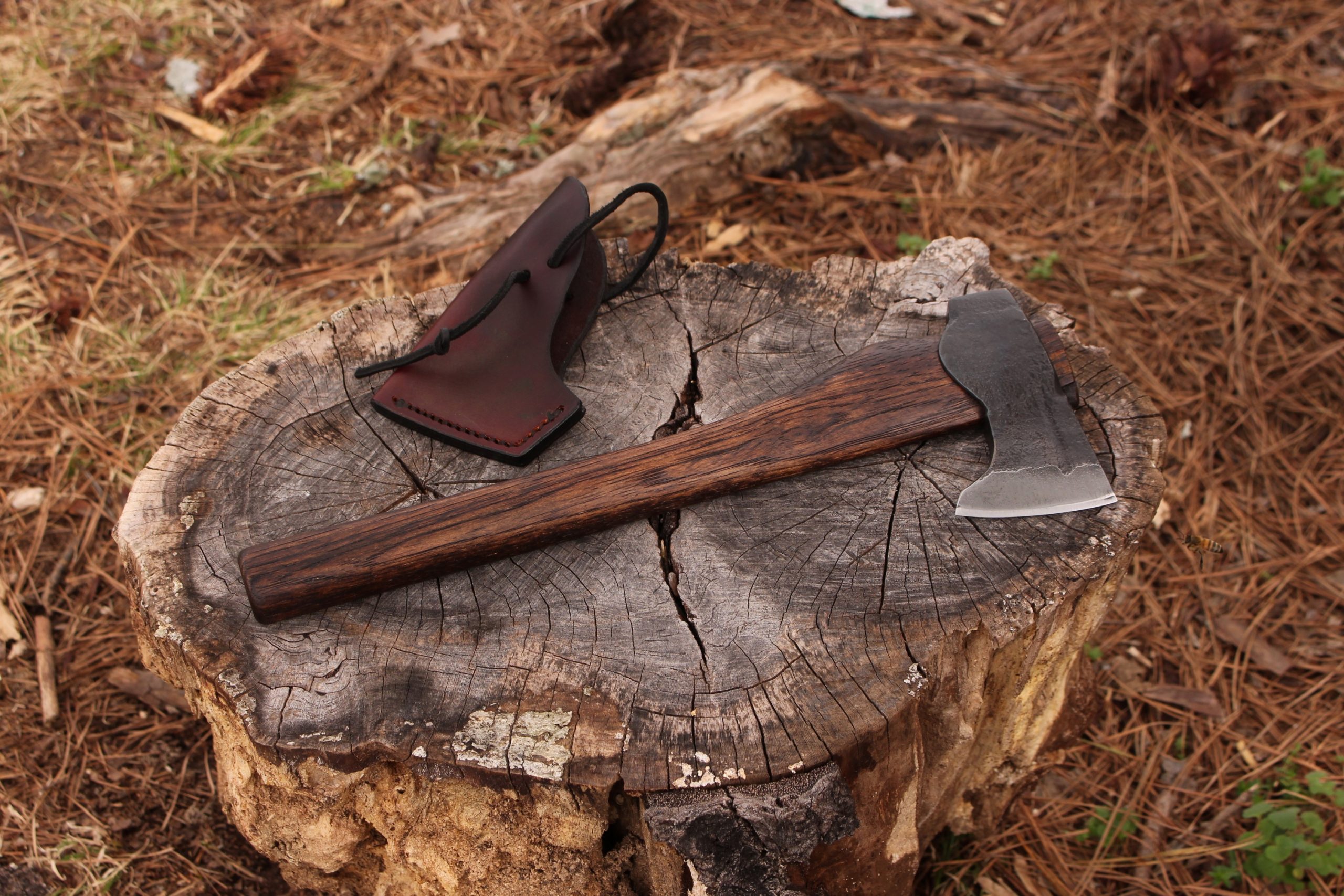 handmade, usa made, usa made axe, hatchet, chopping, wood chopping, outdoor, outdoorsman, survival, backwoodsman, hickory, axe made in america, axes made in the usa, ike bullington, wolf valley forge, valley forge, pack axe, back packing, camping, trail axe, hunting axe, trappers axe, camp axe, bush axe, belt axe, pack axe, leather shoulder rig, chopping axe, leather axe carrier, shoulder sling for axe, carpenter's axe, Wolf Valley Forge, Wolf Valley Forge axe release, Axe Wax, haversack, go back, man purse, man bag, canvas bag, reenactor, reenacting, Trekker Axe, Axe Life, handforged