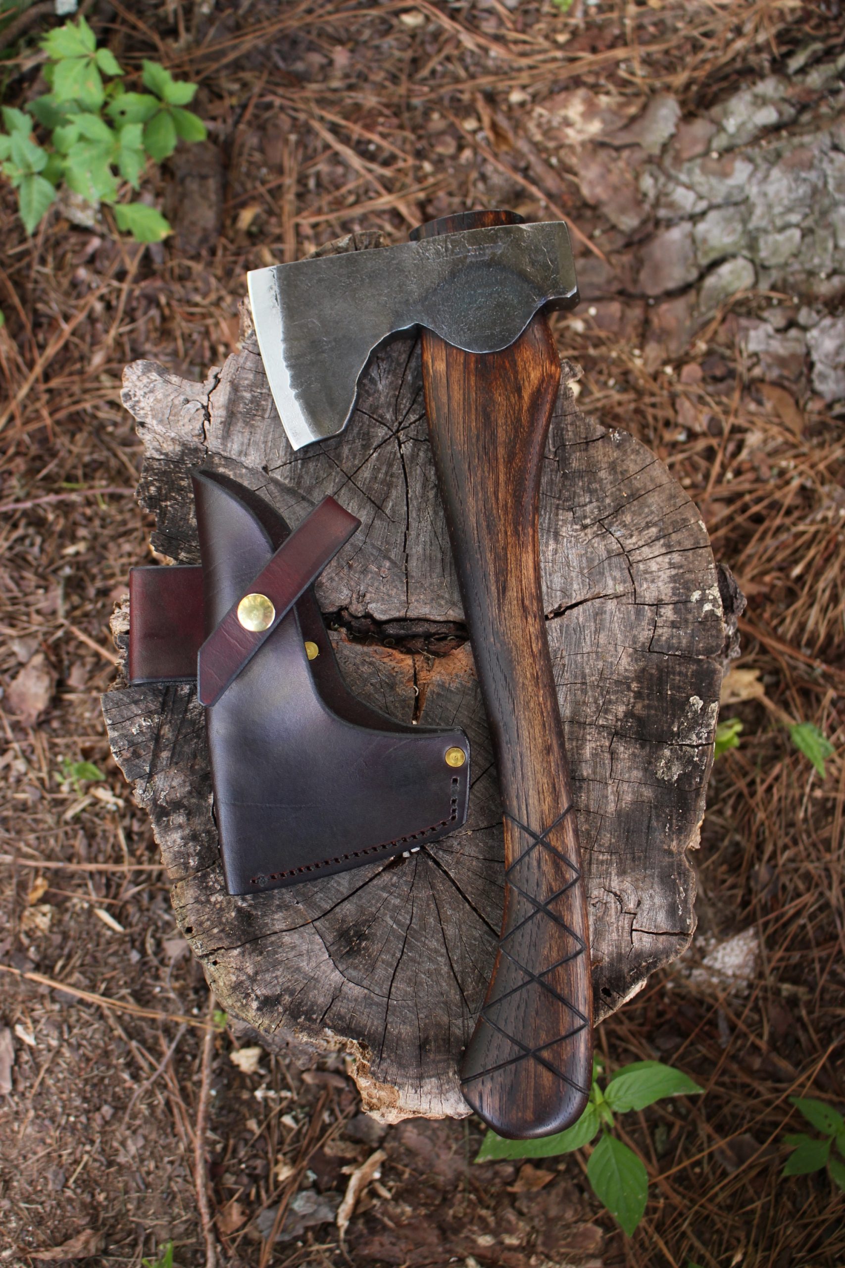 handmade, usa made, usa made axe, hatchet, chopping, wood chopping, outdoor, outdoorsman, survival, backwoodsman, hickory, axe made in america, axes made in the usa, ike bullington, wolf valley forge, valley forge, pack axe, back packing, camping, trail axe, hunting axe, trappers axe, camp axe, bush axe, belt axe, pack axe, leather shoulder rig, chopping axe, leather axe carrier, shoulder sling for axe, carpenter's axe, Wolf Valley Forge, Wolf Valley Forge axe release, Axe Wax, haversack, go bag, man purse, man bag, canvas bag, reenactor, reenacting, Trekker Axe, Axe Life, Splitting Wedge, Handforged, Wedge