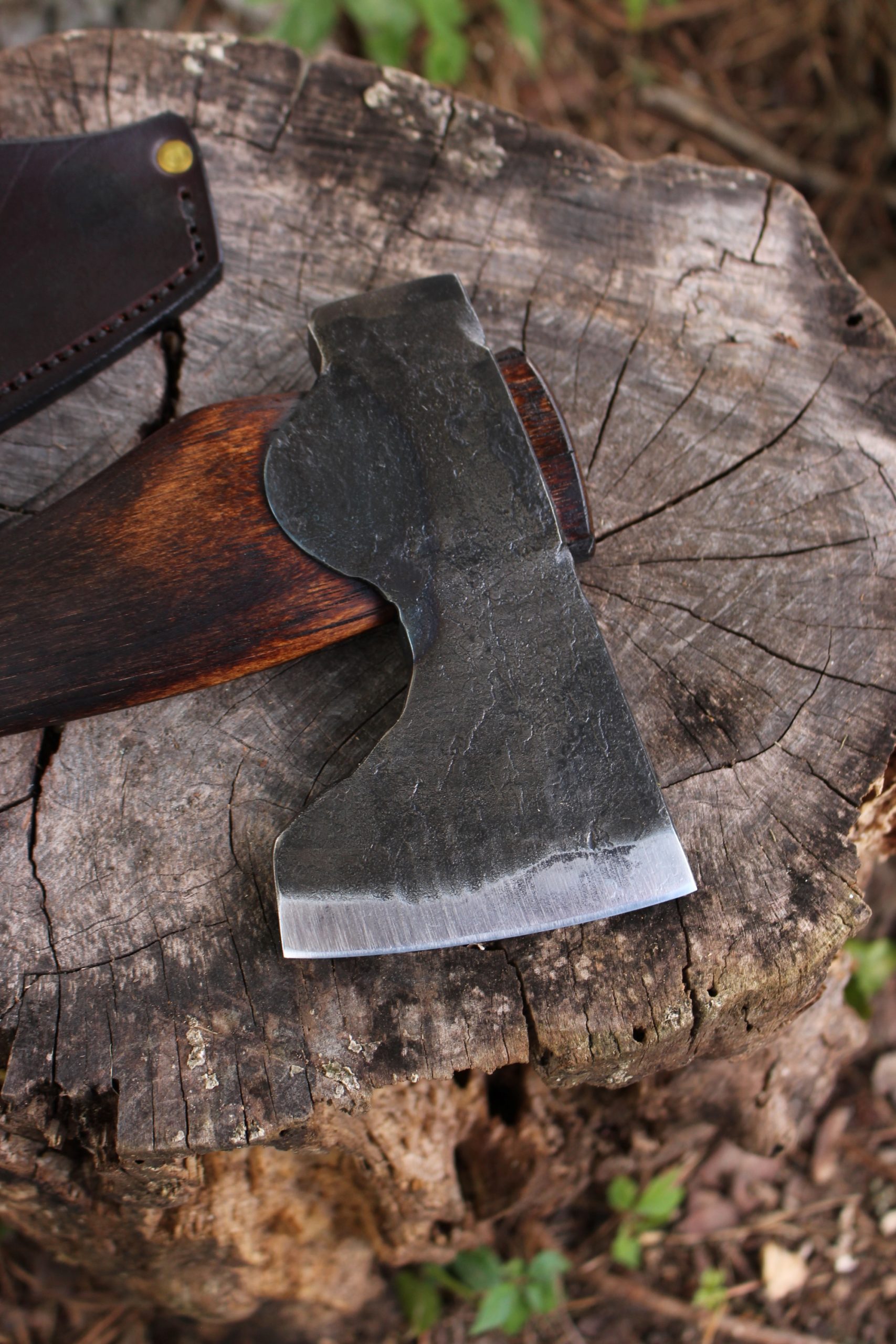 handmade, usa made, usa made axe, hatchet, chopping, wood chopping, outdoor, outdoorsman, survival, backwoodsman, hickory, axe made in america, axes made in the usa, ike bullington, wolf valley forge, valley forge, pack axe, back packing, camping, trail axe, hunting axe, trappers axe, camp axe, bush axe, belt axe, pack axe, leather shoulder rig, chopping axe, leather axe carrier, shoulder sling for axe, carpenter's axe, Wolf Valley Forge, Wolf Valley Forge axe release, Axe Wax, haversack, go bag, man purse, man bag, canvas bag, reenactor, reenacting, Trekker Axe, Axe Life, Splitting Wedge, Handforged, Wedge