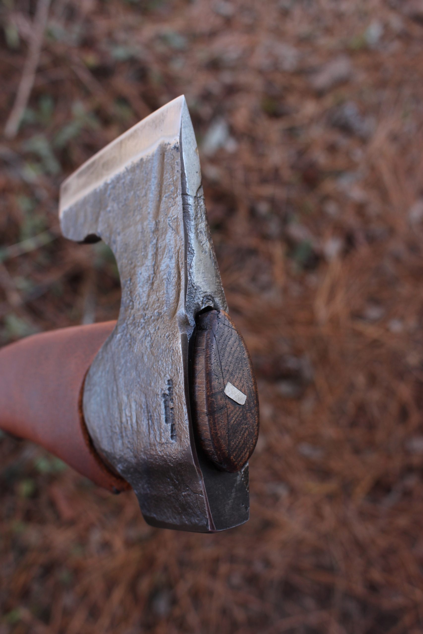 handmade, usa made, usa made axe, hatchet, chopping, wood chopping, outdoor, outdoorsman, survival, backwoodsman, hickory, axe made in america, axes made in the usa, ike bullington, wolf valley forge, valley forge, pack axe, back packing, camping, trail axe, hunting axe, trappers axe, camp axe, bush axe, belt axe, pack axe, leather shoulder rig, chopping axe, leather axe carrier, shoulder sling for axe, carpenter's axe, Wolf Valley Forge, Wolf Valley Forge axe release, Axe Wax, haversack, go back, man purse, man bag, canvas bag, reenactor, reenacting