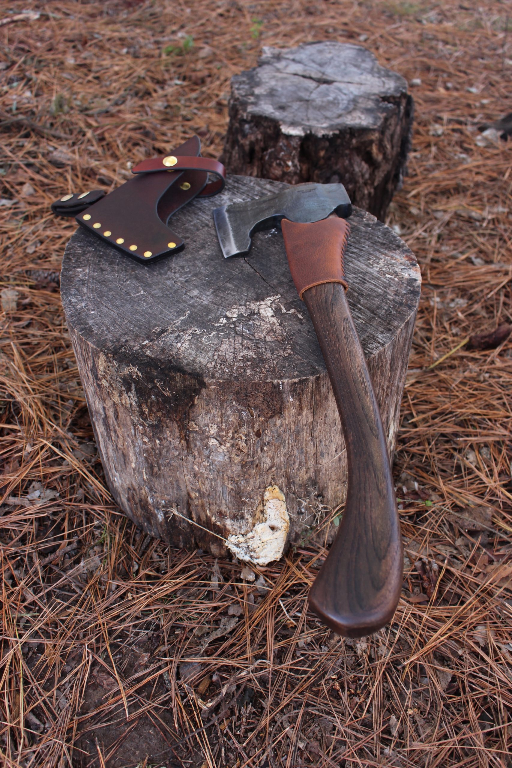 handmade, usa made, usa made axe, hatchet, chopping, wood chopping, outdoor, outdoorsman, survival, backwoodsman, hickory, axe made in america, axes made in the usa, ike bullington, wolf valley forge, valley forge, pack axe, back packing, camping, trail axe, hunting axe, trappers axe, camp axe, bush axe, belt axe, pack axe, leather shoulder rig, chopping axe, leather axe carrier, shoulder sling for axe, carpenter's axe, Wolf Valley Forge, Wolf Valley Forge axe release, Axe Wax, haversack, go back, man purse, man bag, canvas bag, reenactor, reenacting