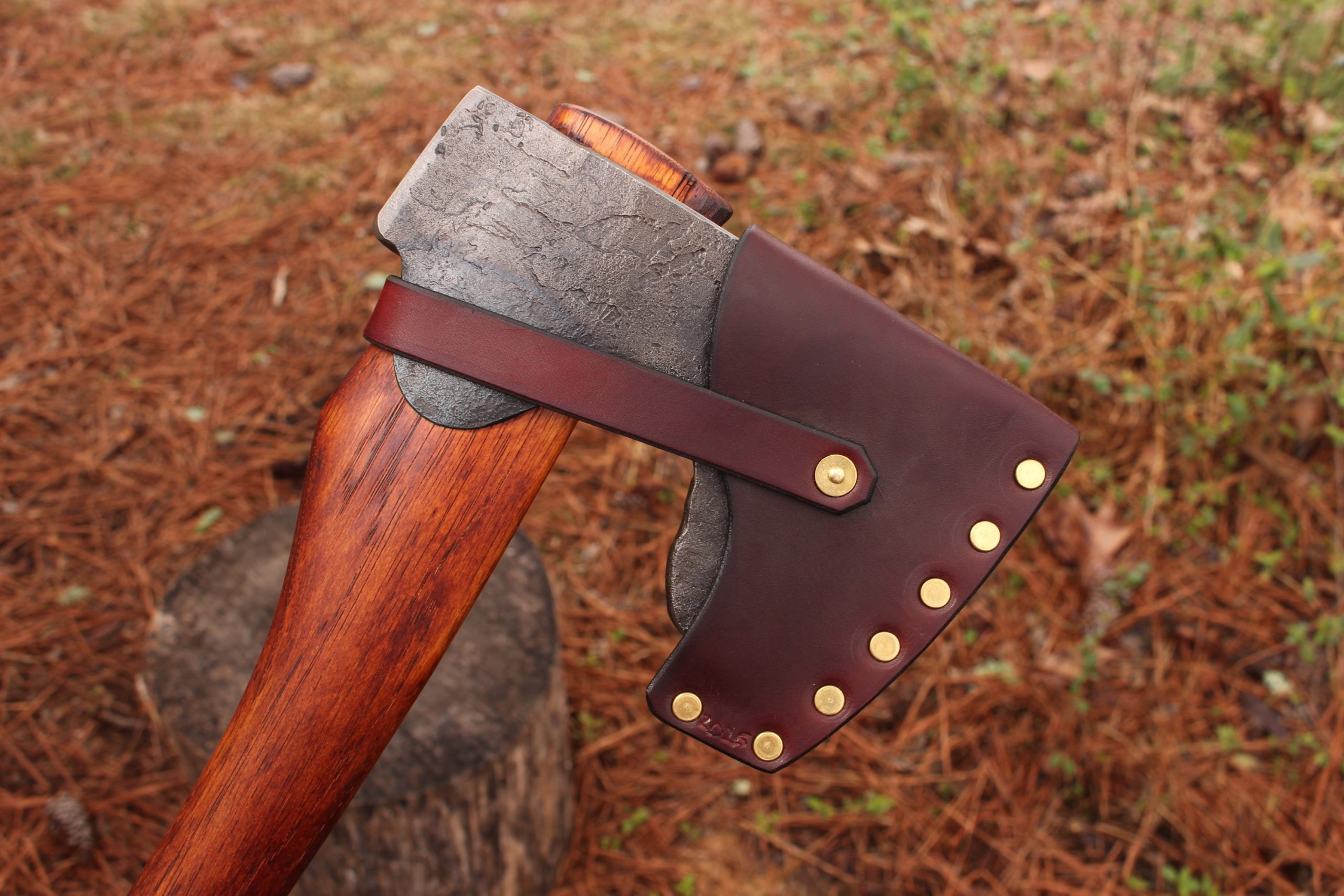 handmade, usa made, usa made axe, hatchet, chopping, wood chopping, outdoor, outdoorsman, survival, backwoodsman, hickory, axe made in america, axes made in the usa, ike bullington, wolf valley forge, valley forge, pack axe, back packing, camping, trail axe, hunting axe, trappers axe, camp axe, bush axe, belt axe, pack axe, leather shoulder rig, chopping axe, leather axe carrier, shoulder sling for axe, carpenter's axe, Wolf Valley Forge, Wolf Valley Forge axe release, Axe Wax, haversack, go back, man purse, man bag, canvas bag, reenactor, reenacting