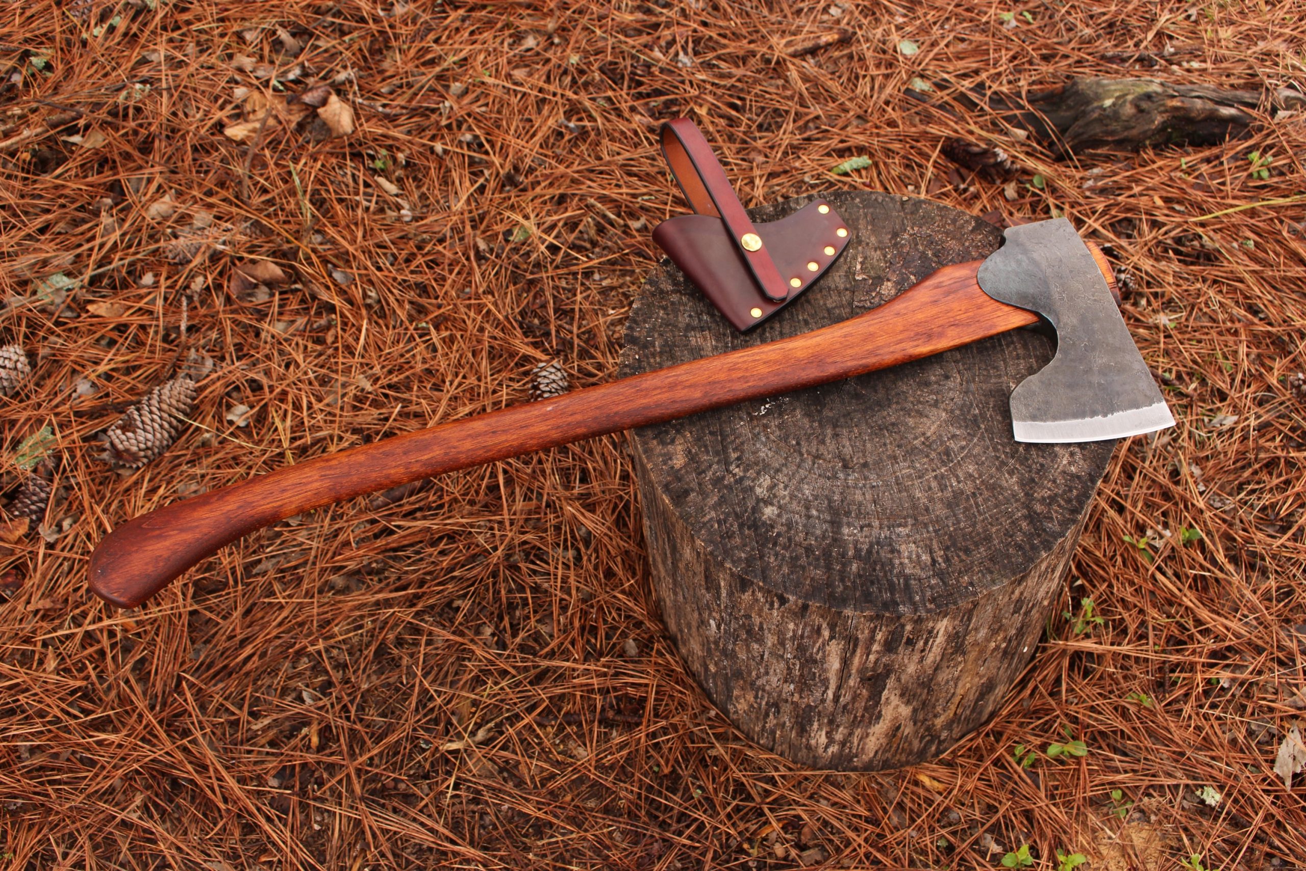 handmade, usa made, usa made axe, hatchet, chopping, wood chopping, outdoor, outdoorsman, survival, backwoodsman, hickory, axe made in america, axes made in the usa, ike bullington, wolf valley forge, valley forge, pack axe, back packing, camping, trail axe, hunting axe, trappers axe, camp axe, bush axe, belt axe, pack axe, leather shoulder rig, chopping axe, leather axe carrier, shoulder sling for axe, carpenter's axe, Wolf Valley Forge, Wolf Valley Forge axe release, Axe Wax, haversack, go back, man purse, man bag, canvas bag, reenactor, reenacting