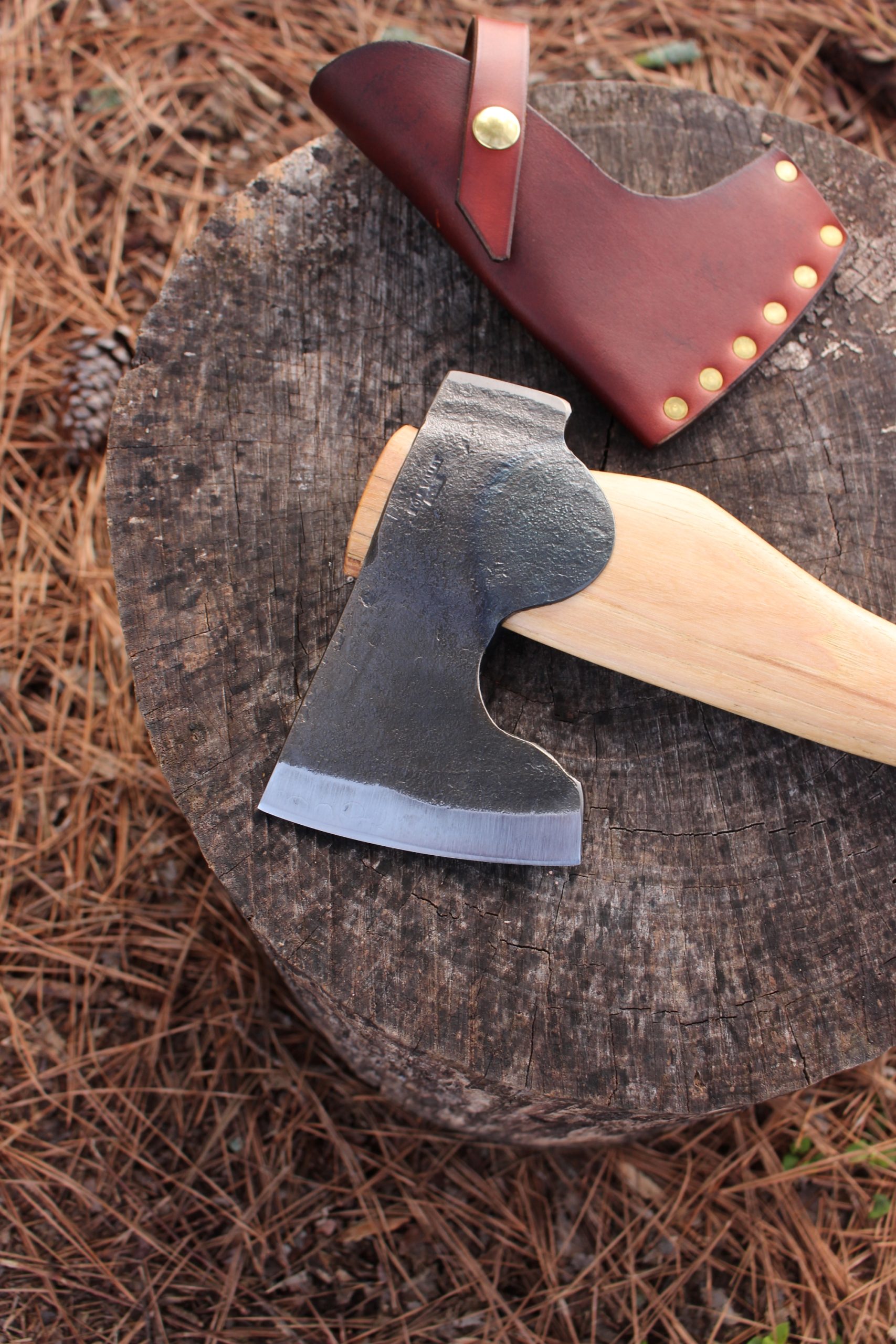 handmade, usa made, usa made axe, hatchet, chopping, wood chopping, outdoor, outdoorsman, survival, backwoodsman, hickory, axe made in america, axes made in the usa, ike bullington, wolf valley forge, valley forge, pack axe, back packing, camping, trail axe, hunting axe, trappers axe, camp axe, bush axe, belt axe, pack axe, leather shoulder rig, chopping axe, leather axe carrier, shoulder sling for axe, carpenter's axe, Wolf Valley Forge, Wolf Valley Forge axe release, Axe Wax, haversack, go back, man purse, man bag, canvas bag, reenactor, reenacting
