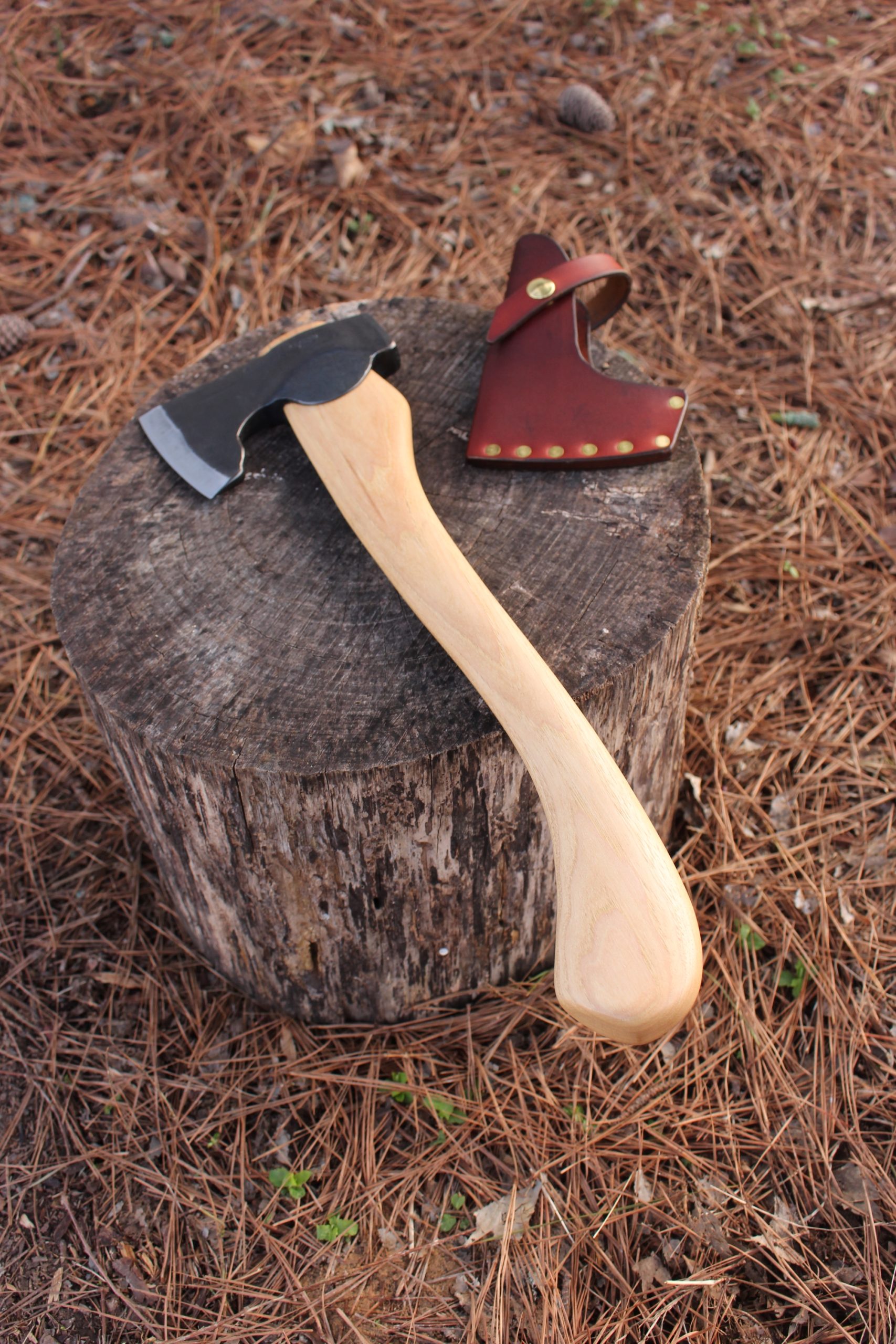 handmade, usa made, usa made axe, hatchet, chopping, wood chopping, outdoor, outdoorsman, survival, backwoodsman, hickory, axe made in america, axes made in the usa, ike bullington, wolf valley forge, valley forge, pack axe, back packing, camping, trail axe, hunting axe, trappers axe, camp axe, bush axe, belt axe, pack axe, leather shoulder rig, chopping axe, leather axe carrier, shoulder sling for axe, carpenter's axe, Wolf Valley Forge, Wolf Valley Forge axe release, Axe Wax, haversack, go back, man purse, man bag, canvas bag, reenactor, reenacting