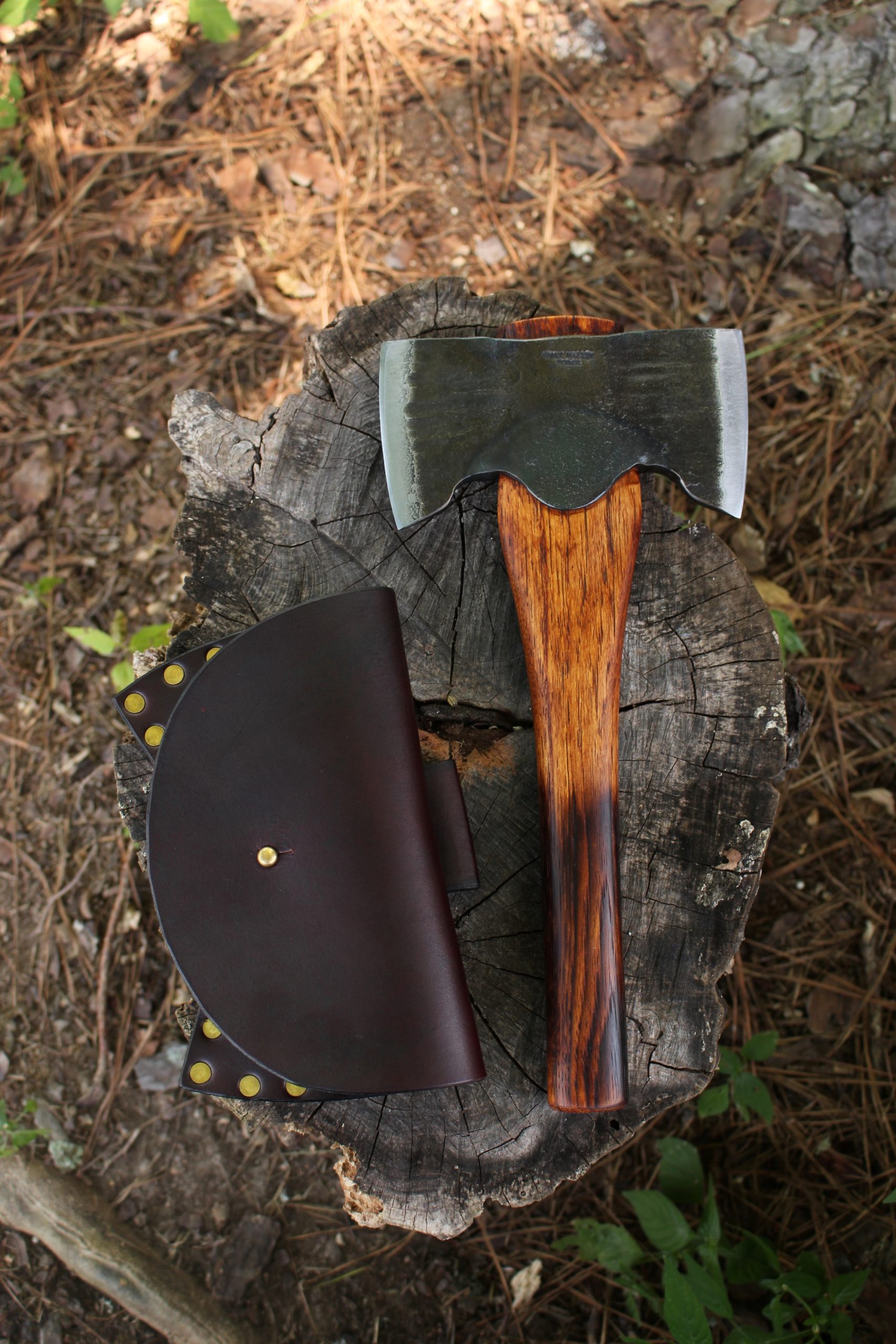 handmade, usa made, usa made axe, hatchet, chopping, wood chopping, outdoor, outdoorsman, survival, backwoodsman, hickory, axe made in america, axes made in the usa, ike bullington, wolf valley forge, valley forge, pack axe, back packing, camping, trail axe, hunting axe, trappers axe, camp axe, bush axe, belt axe, pack axe, leather shoulder rig, chopping axe, leather axe carrier, shoulder sling for axe, carpenter's axe, Wolf Valley Forge, Wolf Valley Forge axe release, Axe Wax, haversack, go back, man purse, man bag, canvas bag, reenactor, reenacting, Trekker Axe, Axe Life, handforged