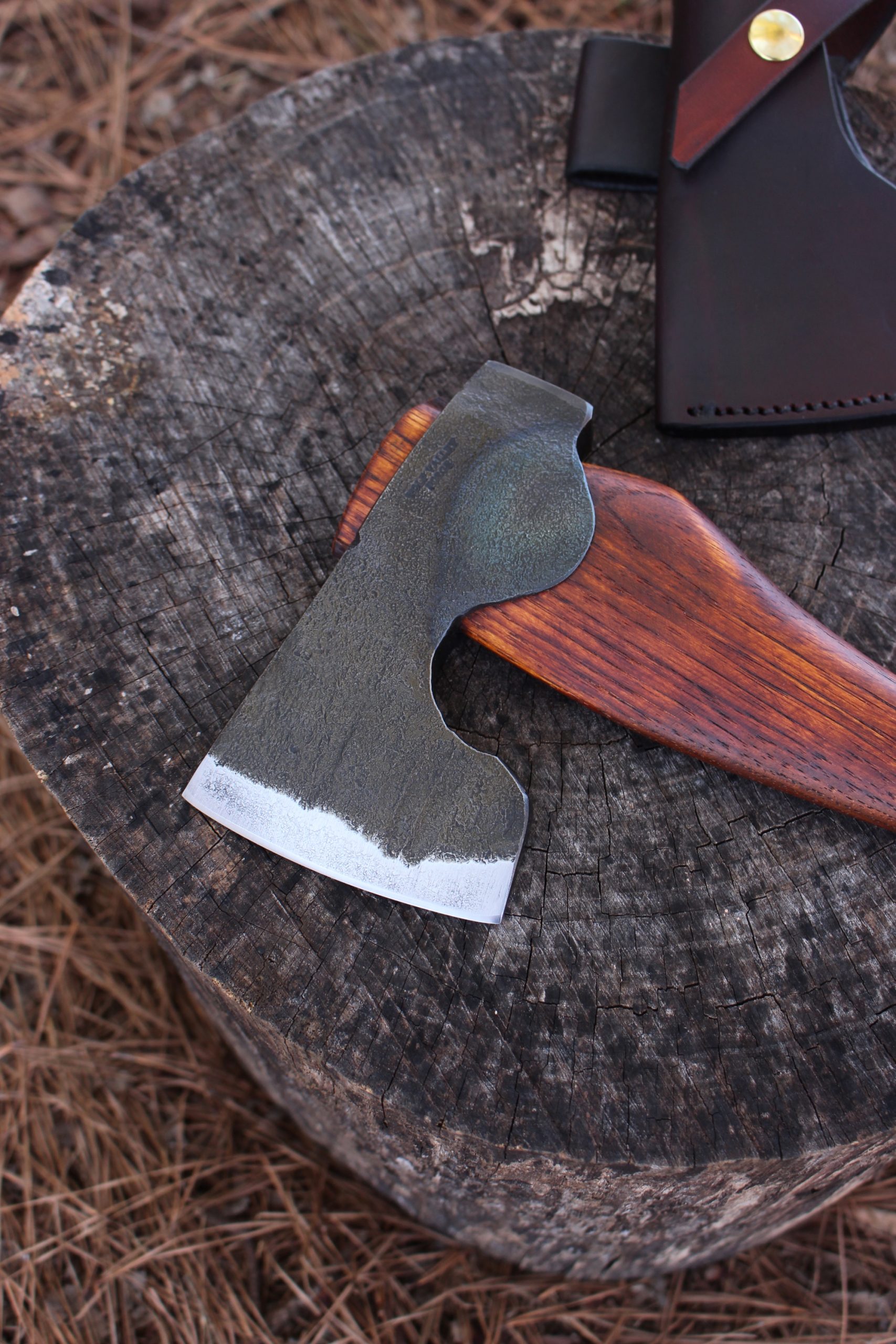 handmade, usa made, usa made axe, hatchet, chopping, wood chopping, outdoor, outdoorsman, survival, backwoodsman, hickory, axe made in america, axes made in the usa, ike bullington, wolf valley forge, valley forge, pack axe, back packing, camping, trail axe, hunting axe, trappers axe, camp axe, bush axe, belt axe, pack axe, leather shoulder rig, chopping axe, leather axe carrier, shoulder sling for axe, carpenter's axe, Wolf Valley Forge, Wolf Valley Forge axe release, Axe Wax, haversack, go back, man purse, man bag, canvas bag, reenactor, reenacting