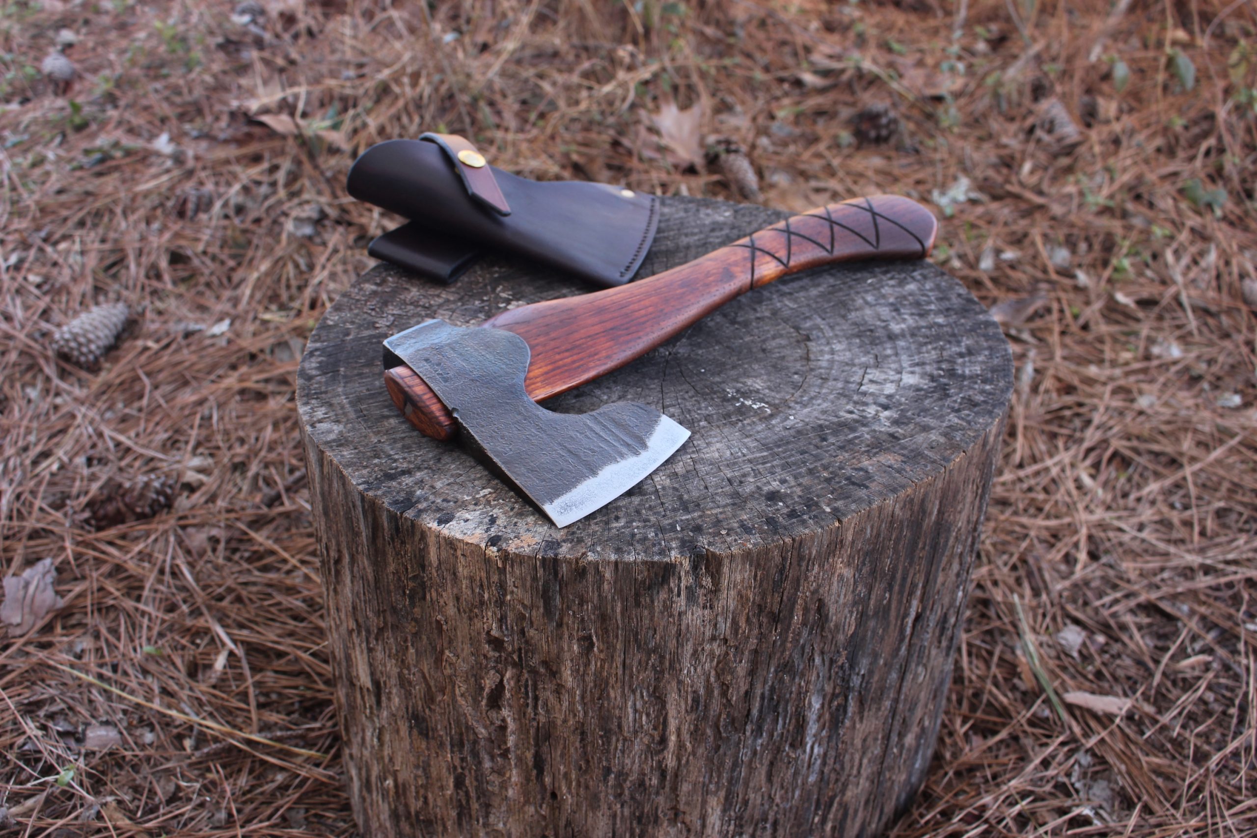 handmade, usa made, usa made axe, hatchet, chopping, wood chopping, outdoor, outdoorsman, survival, backwoodsman, hickory, axe made in america, axes made in the usa, ike bullington, wolf valley forge, valley forge, pack axe, back packing, camping, trail axe, hunting axe, trappers axe, camp axe, bush axe, belt axe, pack axe, leather shoulder rig, chopping axe, leather axe carrier, shoulder sling for axe, carpenter's axe, Wolf Valley Forge, Wolf Valley Forge axe release, Axe Wax, haversack, go back, man purse, man bag, canvas bag, reenactor, reenacting