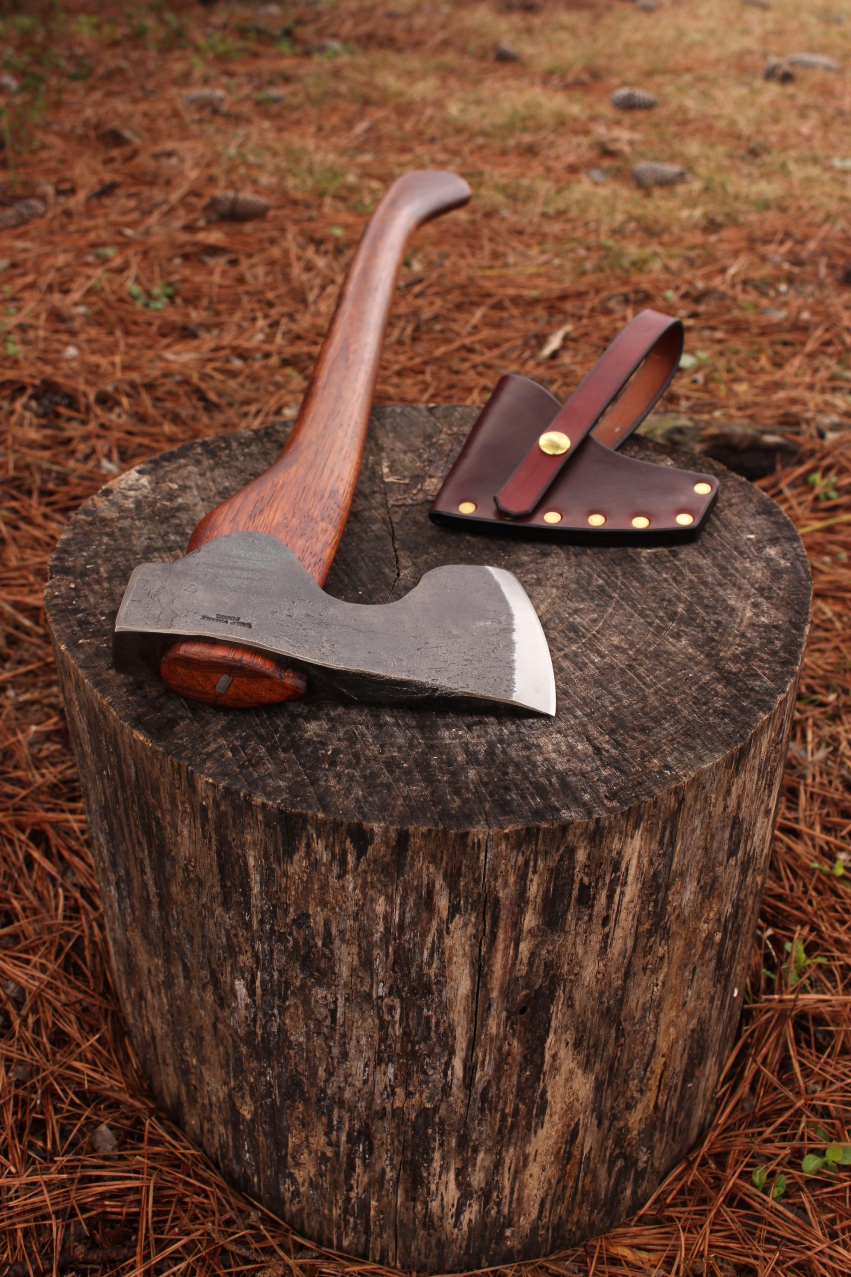handmade, usa made, usa made axe, hatchet, chopping, wood chopping, outdoor, outdoorsman, survival, backwoodsman, hickory, axe made in america, axes made in the usa, ike bullington, wolf valley forge, valley forge, pack axe, back packing, camping, trail axe, hunting axe, trappers axe, camp axe, bush axe, belt axe, pack axe, leather shoulder rig, chopping axe, leather axe carrier, shoulder sling for axe, carpenter's axe, Wolf Valley Forge, Wolf Valley Forge axe release, Axe Wax, haversack, go back, man purse, man bag, canvas bag, reenactor, reenacting