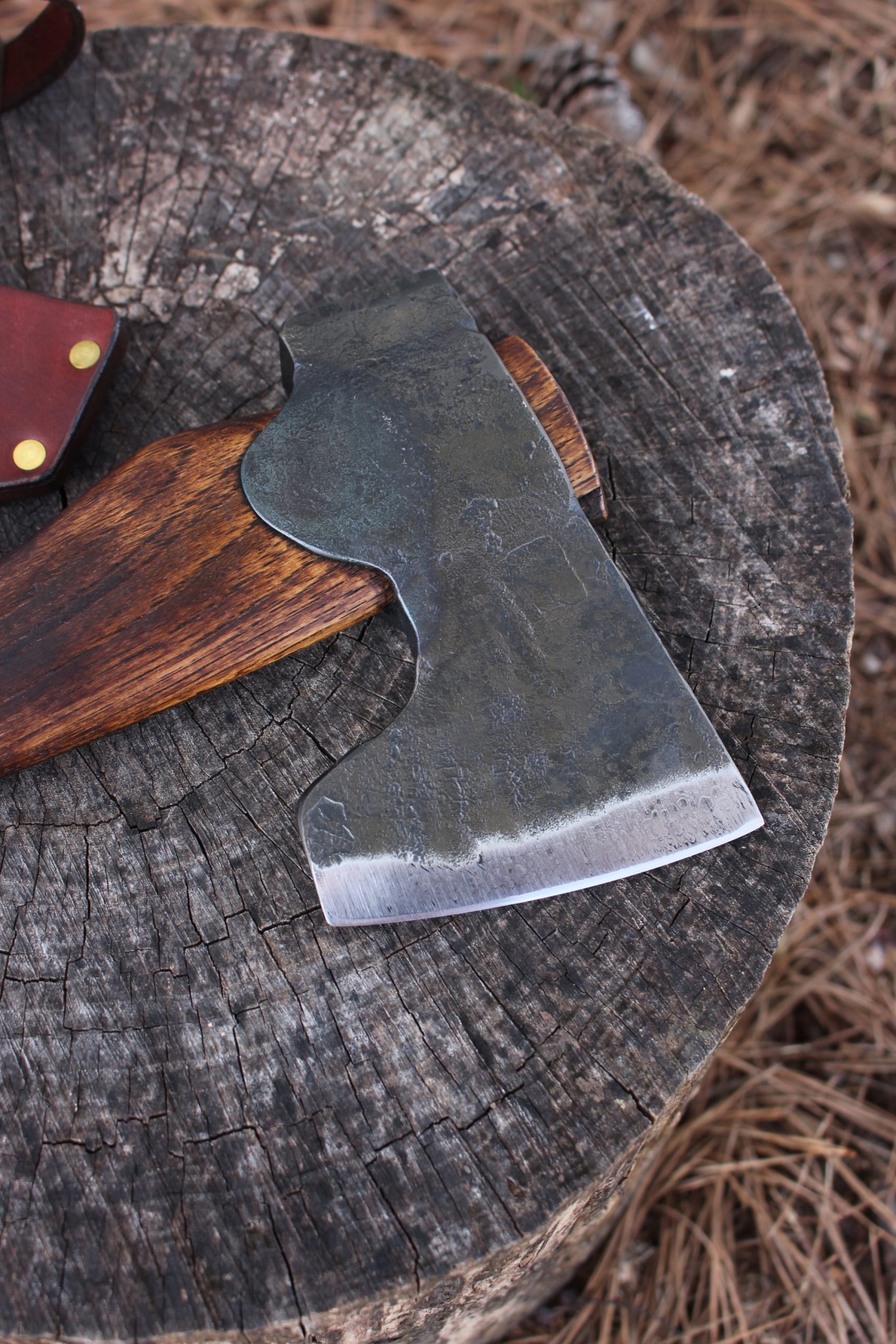 handmade, usa made, usa made axe, hatchet, chopping, wood chopping, outdoor, outdoorsman, survival, backwoodsman, hickory, axe made in america, axes made in the usa, ike bullington, wolf valley forge, valley forge, pack axe, back packing, camping, trail axe, hunting axe, trappers axe, camp axe, bush axe, belt axe, pack axe, leather shoulder rig, chopping axe, leather axe carrier, shoulder sling for axe, carpenter's axe, Wolf Valley Forge, Wolf Valley Forge axe release, Axe Wax, haversack, go bag, man purse, man bag, canvas bag, reenactor, reenacting, Trekker Axe, Axe Life, Splitting Wedge, Handforged, Wedge