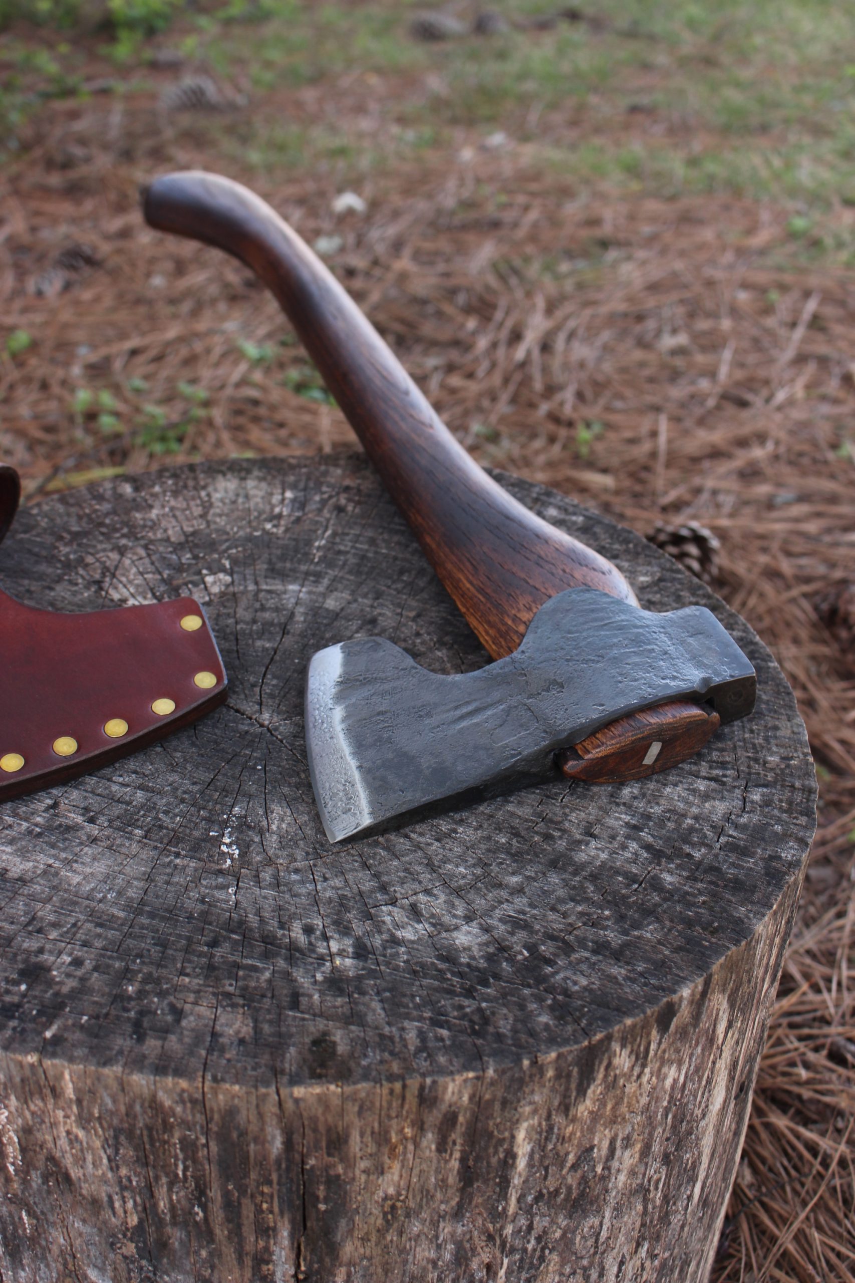 handmade, usa made, usa made axe, hatchet, chopping, wood chopping, outdoor, outdoorsman, survival, backwoodsman, hickory, axe made in america, axes made in the usa, ike bullington, wolf valley forge, valley forge, pack axe, back packing, camping, trail axe, hunting axe, trappers axe, camp axe, bush axe, belt axe, pack axe, leather shoulder rig, chopping axe, leather axe carrier, shoulder sling for axe, carpenter's axe, Wolf Valley Forge, Wolf Valley Forge axe release, Axe Wax, haversack, go bag, man purse, man bag, canvas bag, reenactor, reenacting, Trekker Axe, Axe Life, Splitting Wedge, Handforged, Wedge