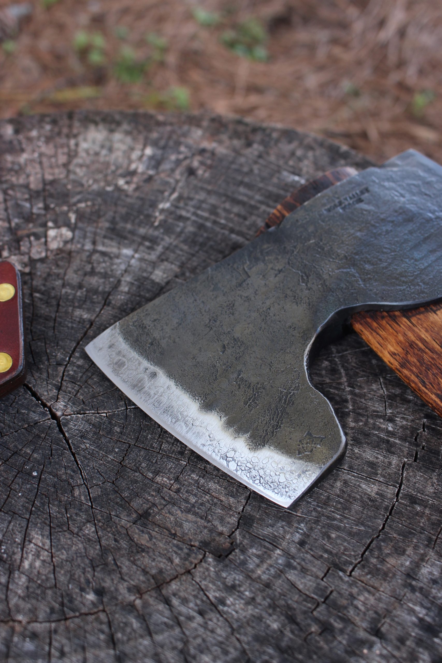 handmade, usa made, usa made axe, hatchet, chopping, wood chopping, outdoor, outdoorsman, survival, backwoodsman, hickory, axe made in america, axes made in the usa, ike bullington, wolf valley forge, valley forge, pack axe, back packing, camping, trail axe, hunting axe, trappers axe, camp axe, bush axe, belt axe, pack axe, leather shoulder rig, chopping axe, leather axe carrier, shoulder sling for axe, carpenter's axe, Wolf Valley Forge, Wolf Valley Forge axe release, Axe Wax, haversack, go bag, man purse, man bag, canvas bag, reenactor, reenacting, Trekker Axe, Axe Life, Splitting Wedge, Handforged, Wedge