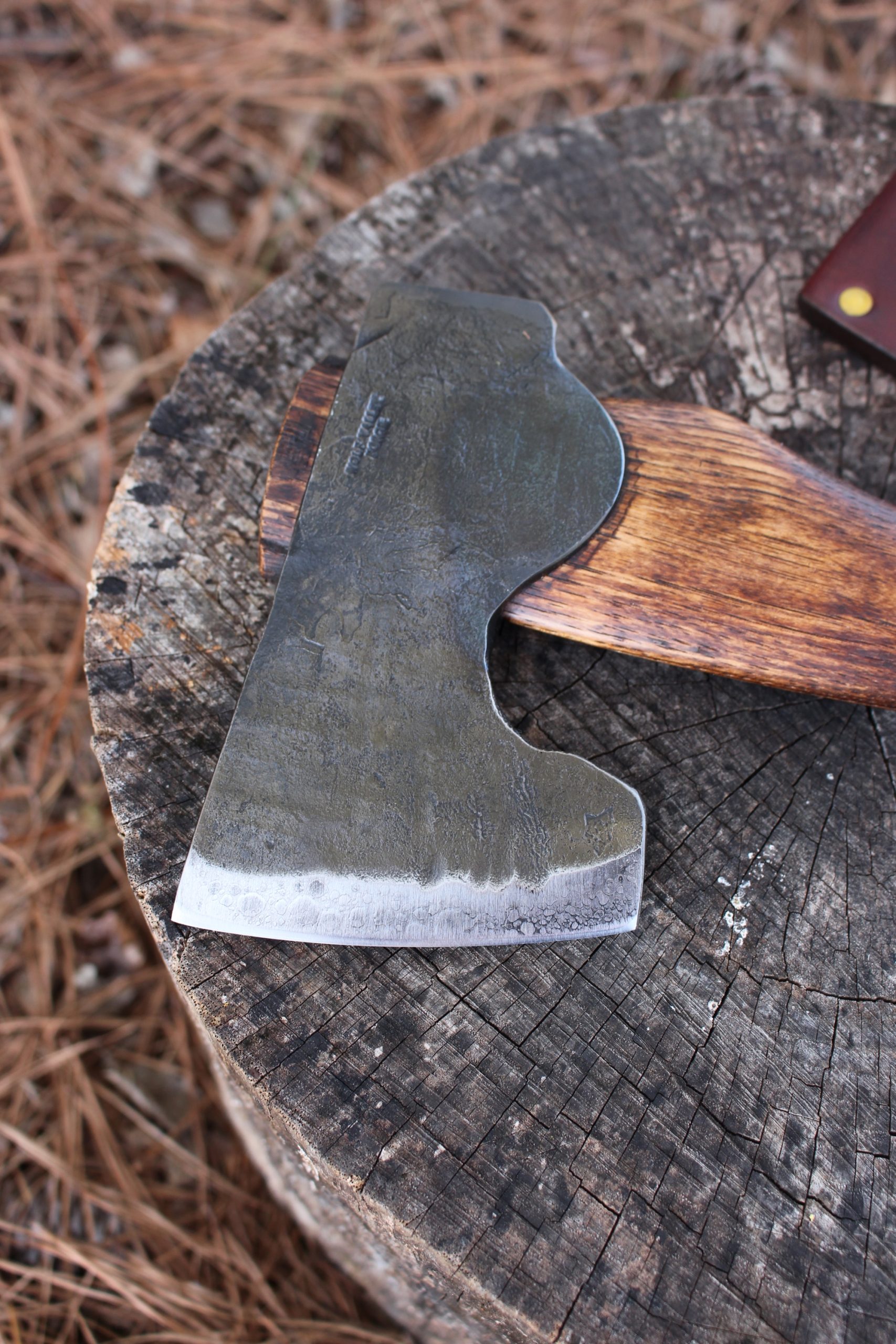 handmade, usa made, usa made axe, hatchet, chopping, wood chopping, outdoor, outdoorsman, survival, backwoodsman, hickory, axe made in america, axes made in the usa, ike bullington, wolf valley forge, valley forge, pack axe, back packing, camping, trail axe, hunting axe, trappers axe, camp axe, bush axe, belt axe, pack axe, leather shoulder rig, chopping axe, leather axe carrier, shoulder sling for axe, carpenter's axe, Wolf Valley Forge, Wolf Valley Forge axe release, Axe Wax, haversack, go bag, man purse, man bag, canvas bag, reenactor, reenacting, Trekker Axe, Axe Life, Splitting Wedge, Handforged, Wedge