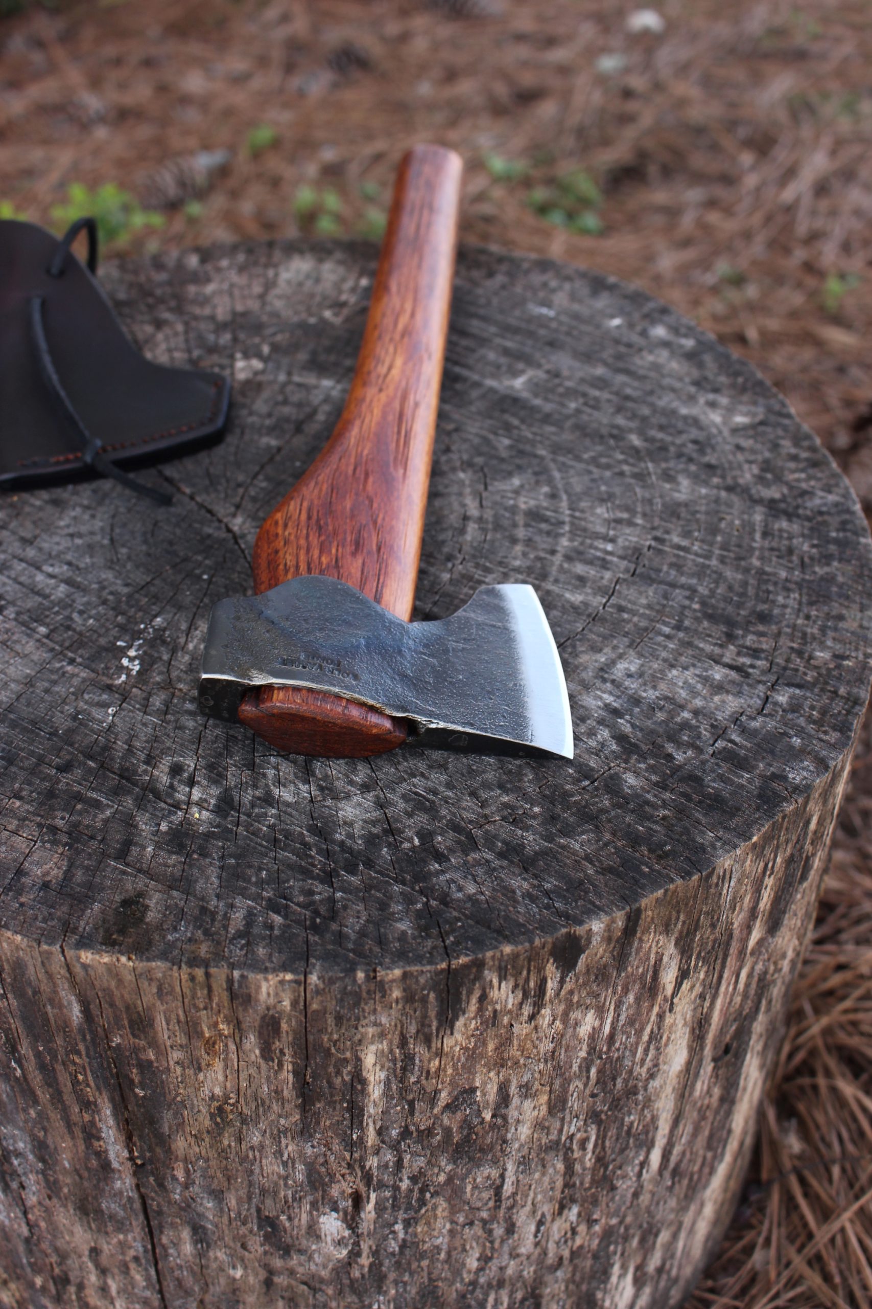 handmade, usa made, usa made axe, hatchet, chopping, wood chopping, outdoor, outdoorsman, survival, backwoodsman, hickory, axe made in america, axes made in the usa, ike bullington, wolf valley forge, valley forge, pack axe, back packing, camping, trail axe, hunting axe, trappers axe, camp axe, bush axe, belt axe, pack axe, leather shoulder rig, chopping axe, leather axe carrier, shoulder sling for axe, carpenter's axe, Wolf Valley Forge, Wolf Valley Forge axe release, Axe Wax, haversack, go bag, man purse, man bag, canvas bag, reenactor, reenacting, Trekker Axe, Axe Life, Splitting Wedge, Handforged, Wedge