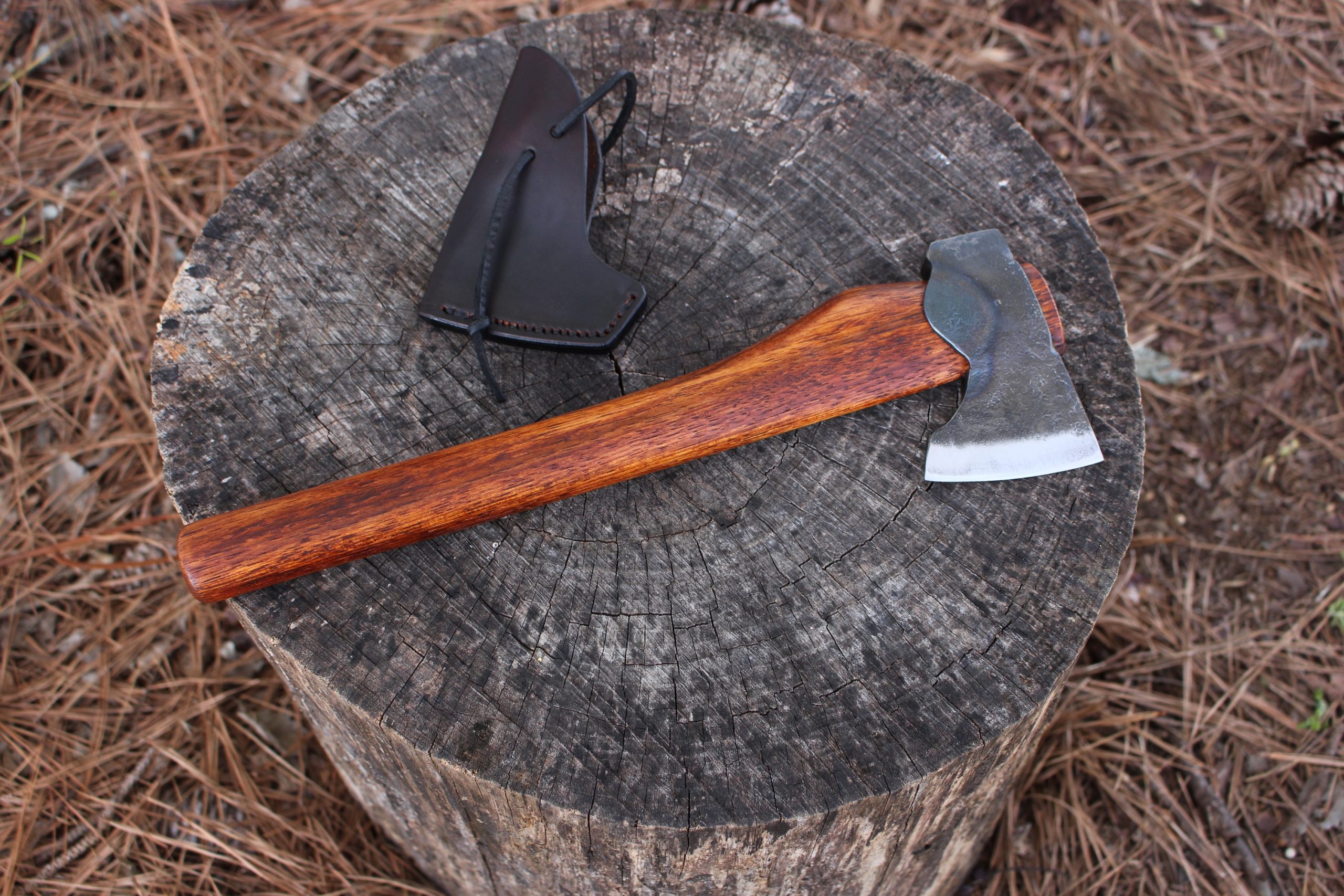 handmade, usa made, usa made axe, hatchet, chopping, wood chopping, outdoor, outdoorsman, survival, backwoodsman, hickory, axe made in america, axes made in the usa, ike bullington, wolf valley forge, valley forge, pack axe, back packing, camping, trail axe, hunting axe, trappers axe, camp axe, bush axe, belt axe, pack axe, leather shoulder rig, chopping axe, leather axe carrier, shoulder sling for axe, carpenter's axe, Wolf Valley Forge, Wolf Valley Forge axe release, Axe Wax, haversack, go bag, man purse, man bag, canvas bag, reenactor, reenacting, Trekker Axe, Axe Life, Splitting Wedge, Handforged, Wedge