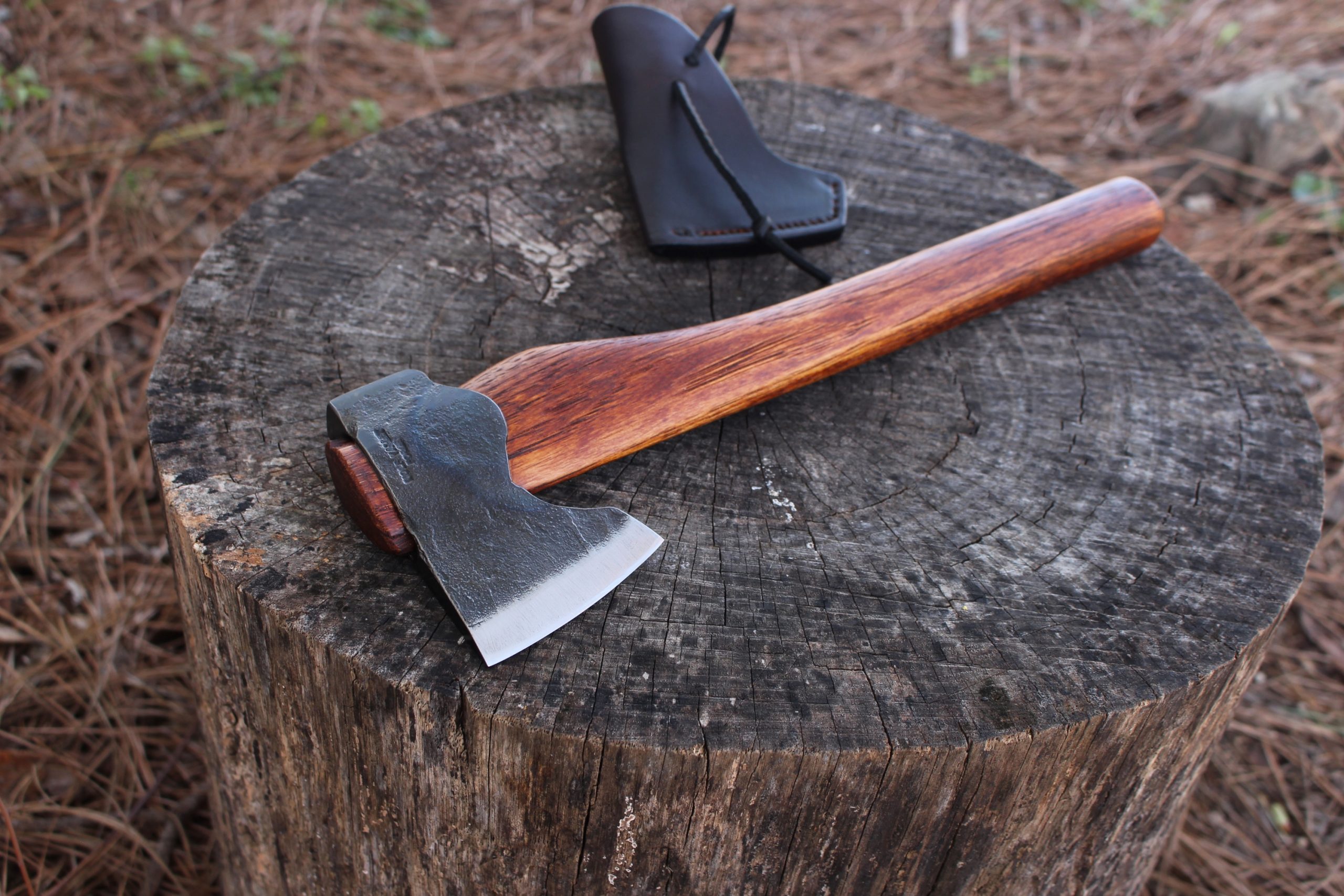 handmade, usa made, usa made axe, hatchet, chopping, wood chopping, outdoor, outdoorsman, survival, backwoodsman, hickory, axe made in america, axes made in the usa, ike bullington, wolf valley forge, valley forge, pack axe, back packing, camping, trail axe, hunting axe, trappers axe, camp axe, bush axe, belt axe, pack axe, leather shoulder rig, chopping axe, leather axe carrier, shoulder sling for axe, carpenter's axe, Wolf Valley Forge, Wolf Valley Forge axe release, Axe Wax, haversack, go bag, man purse, man bag, canvas bag, reenactor, reenacting, Trekker Axe, Axe Life, Splitting Wedge, Handforged, Wedge