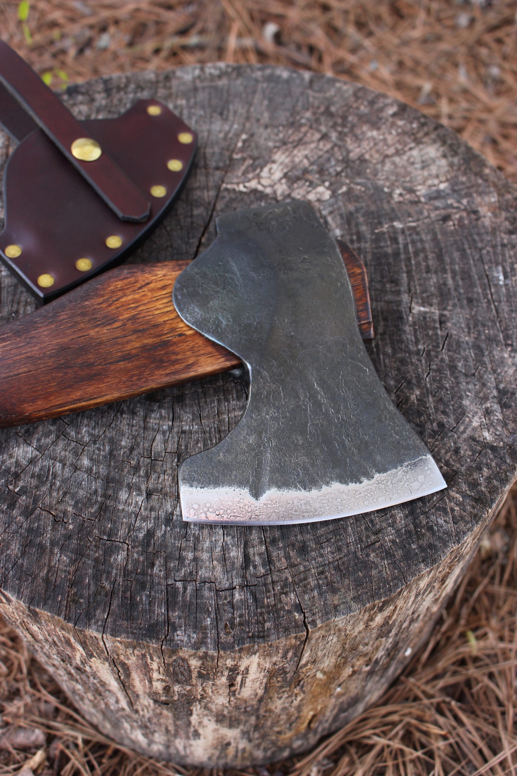 handmade, usa made, usa made axe, hatchet, chopping, wood chopping, outdoor, outdoorsman, survival, backwoodsman, hickory, axe made in america, axes made in the usa, ike bullington, wolf valley forge, valley forge, pack axe, back packing, camping, trail axe, hunting axe, trappers axe, camp axe, bush axe, belt axe, pack axe, leather shoulder rig, chopping axe, leather axe carrier, shoulder sling for axe, carpenter's axe, Wolf Valley Forge, Wolf Valley Forge axe release, Axe Wax, haversack, go bag, man purse, man bag, canvas bag, reenactor, reenacting, Trekker Axe, Axe Life, Splitting Wedge, Handforged, Wedge