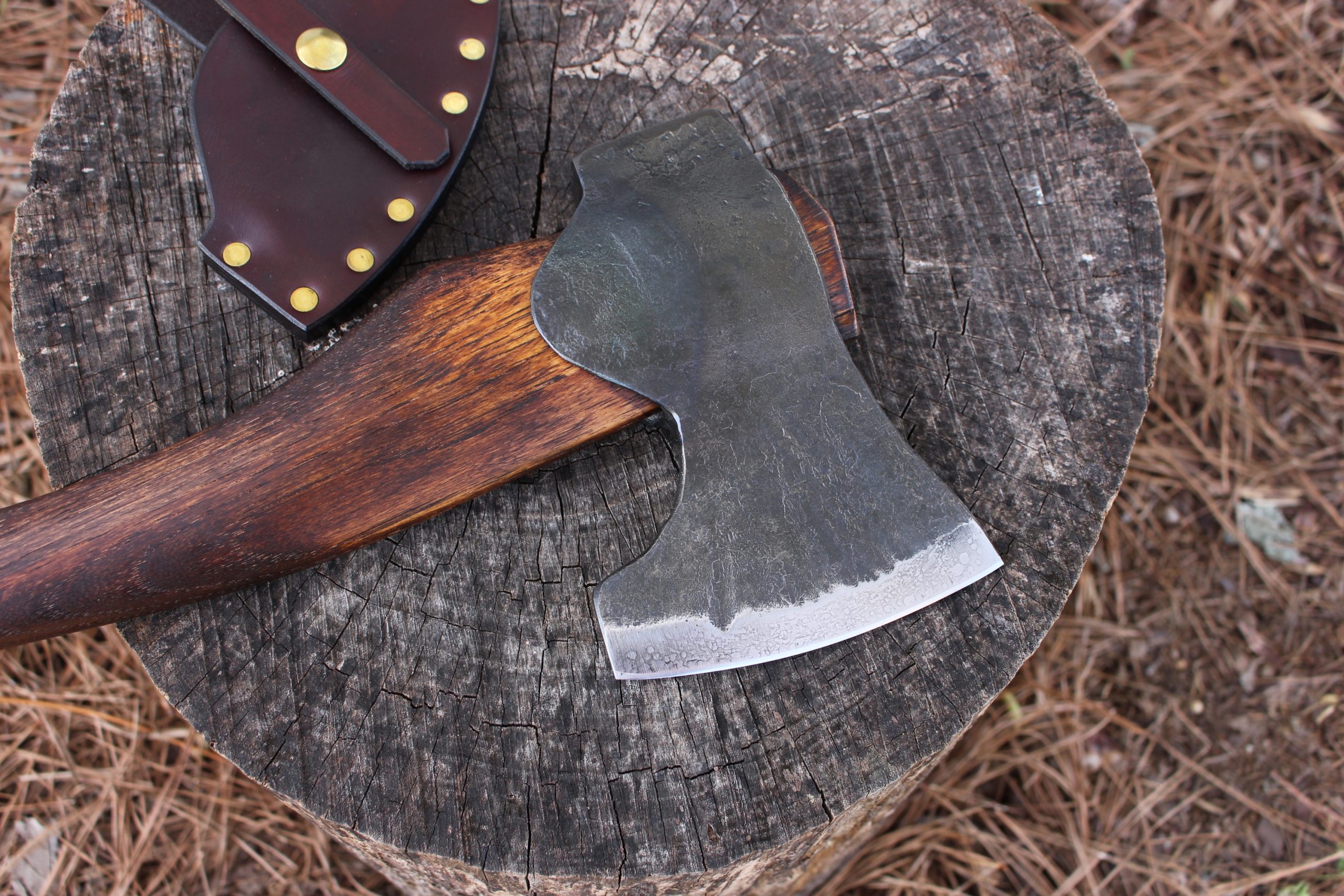 handmade, usa made, usa made axe, hatchet, chopping, wood chopping, outdoor, outdoorsman, survival, backwoodsman, hickory, axe made in america, axes made in the usa, ike bullington, wolf valley forge, valley forge, pack axe, back packing, camping, trail axe, hunting axe, trappers axe, camp axe, bush axe, belt axe, pack axe, leather shoulder rig, chopping axe, leather axe carrier, shoulder sling for axe, carpenter's axe, Wolf Valley Forge, Wolf Valley Forge axe release, Axe Wax, haversack, go bag, man purse, man bag, canvas bag, reenactor, reenacting, Trekker Axe, Axe Life, Splitting Wedge, Handforged, Wedge
