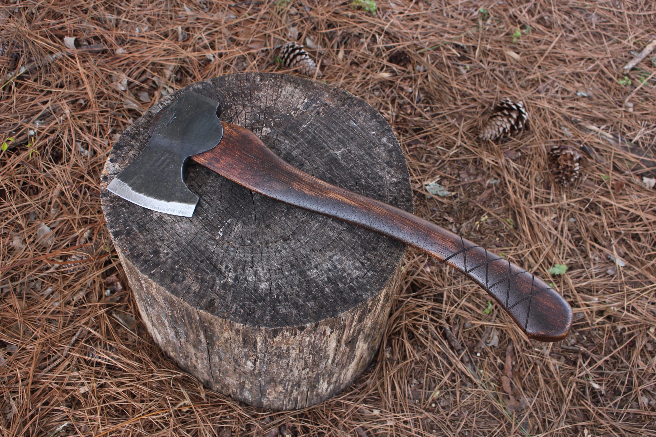 handmade, usa made, usa made axe, hatchet, chopping, wood chopping, outdoor, outdoorsman, survival, backwoodsman, hickory, axe made in america, axes made in the usa, ike bullington, wolf valley forge, valley forge, pack axe, back packing, camping, trail axe, hunting axe, trappers axe, camp axe, bush axe, belt axe, pack axe, leather shoulder rig, chopping axe, leather axe carrier, shoulder sling for axe, carpenter's axe, Wolf Valley Forge, Wolf Valley Forge axe release, Axe Wax, haversack, go bag, man purse, man bag, canvas bag, reenactor, reenacting, Trekker Axe, Axe Life, Splitting Wedge, Handforged, Wedge