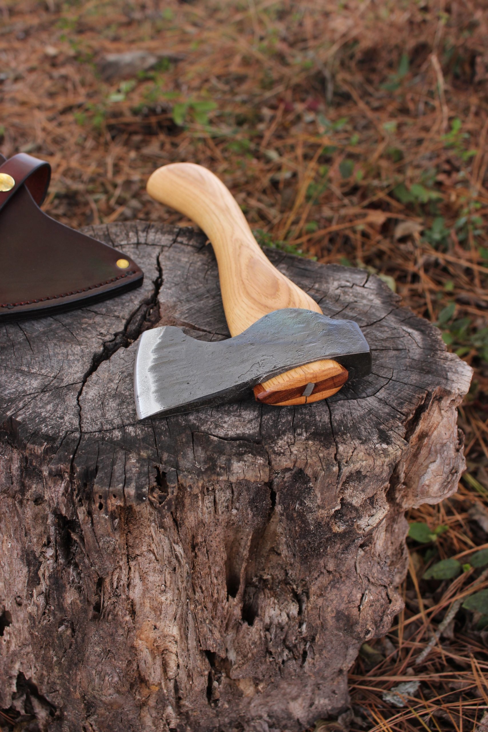 handmade, usa made, usa made axe, hatchet, chopping, wood chopping, outdoor, outdoorsman, survival, backwoodsman, hickory, axe made in america, axes made in the usa, ike bullington, wolf valley forge, valley forge, pack axe, back packing, camping, trail axe, hunting axe, trappers axe, camp axe, bush axe, belt axe, pack axe, leather shoulder rig, chopping axe, leather axe carrier, shoulder sling for axe, carpenter's axe, Wolf Valley Forge, Wolf Valley Forge axe release, Axe Wax, haversack, go bag, man purse, man bag, canvas bag, reenactor, reenacting, Trekker Axe, Axe Life, Splitting Wedge, Handforged, Wedge