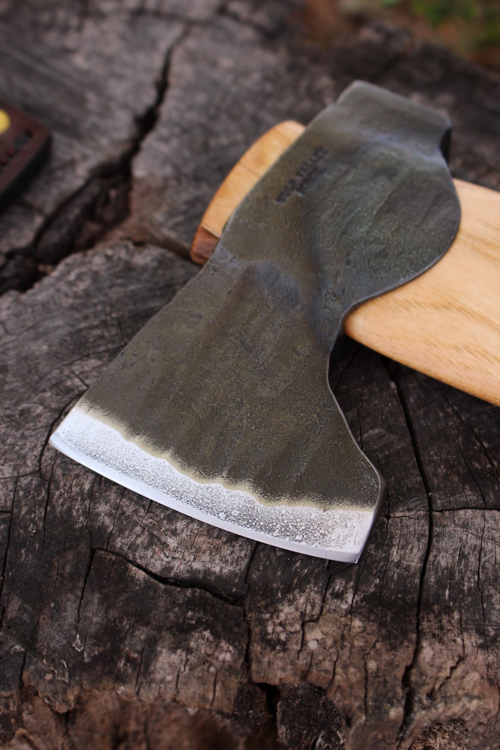 handmade, usa made, usa made axe, hatchet, chopping, wood chopping, outdoor, outdoorsman, survival, backwoodsman, hickory, axe made in america, axes made in the usa, ike bullington, wolf valley forge, valley forge, pack axe, back packing, camping, trail axe, hunting axe, trappers axe, camp axe, bush axe, belt axe, pack axe, leather shoulder rig, chopping axe, leather axe carrier, shoulder sling for axe, carpenter's axe, Wolf Valley Forge, Wolf Valley Forge axe release, Axe Wax, haversack, go bag, man purse, man bag, canvas bag, reenactor, reenacting, Trekker Axe, Axe Life, Splitting Wedge, Handforged, Wedge