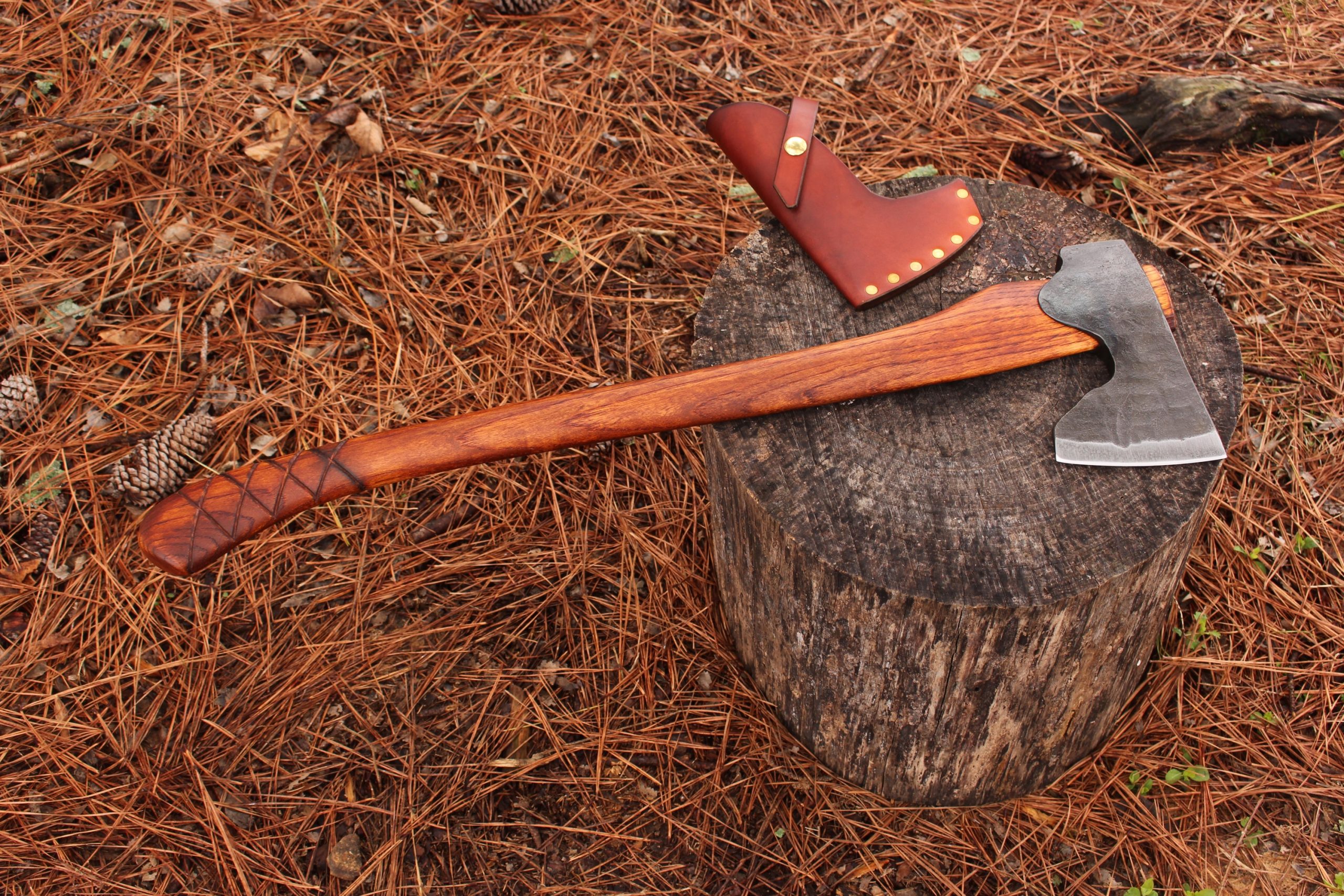 handmade, usa made, usa made axe, hatchet, chopping, wood chopping, outdoor, outdoorsman, survival, backwoodsman, hickory, axe made in america, axes made in the usa, ike bullington, wolf valley forge, valley forge, pack axe, back packing, camping, trail axe, hunting axe, trappers axe, camp axe, bush axe, belt axe, pack axe, leather shoulder rig, chopping axe, leather axe carrier, shoulder sling for axe, carpenter's axe, Wolf Valley Forge, Wolf Valley Forge axe release, Axe Wax, haversack, go back, man purse, man bag, canvas bag, reenactor, reenacting