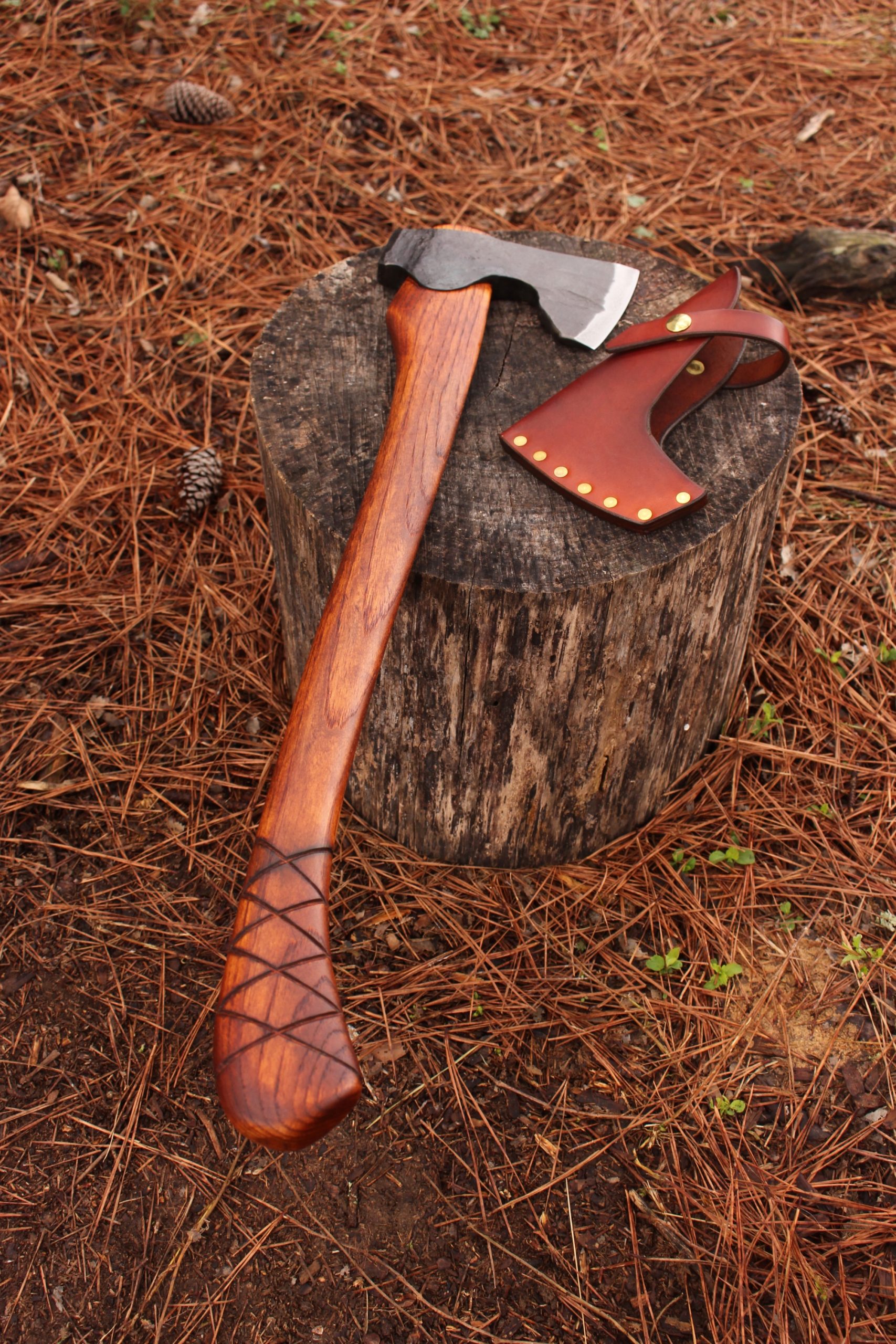 handmade, usa made, usa made axe, hatchet, chopping, wood chopping, outdoor, outdoorsman, survival, backwoodsman, hickory, axe made in america, axes made in the usa, ike bullington, wolf valley forge, valley forge, pack axe, back packing, camping, trail axe, hunting axe, trappers axe, camp axe, bush axe, belt axe, pack axe, leather shoulder rig, chopping axe, leather axe carrier, shoulder sling for axe, carpenter's axe, Wolf Valley Forge, Wolf Valley Forge axe release, Axe Wax, haversack, go back, man purse, man bag, canvas bag, reenactor, reenacting