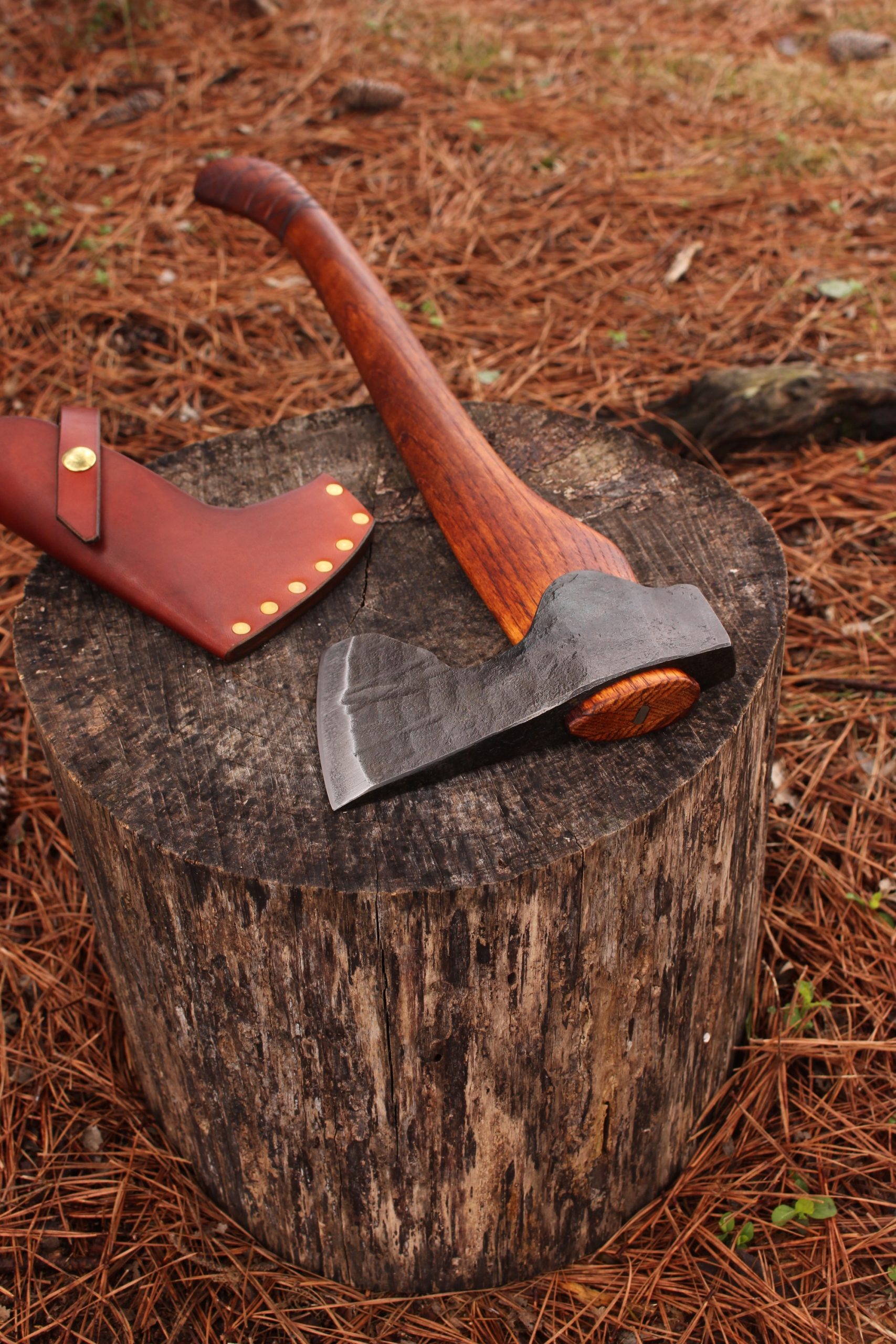 handmade, usa made, usa made axe, hatchet, chopping, wood chopping, outdoor, outdoorsman, survival, backwoodsman, hickory, axe made in america, axes made in the usa, ike bullington, wolf valley forge, valley forge, pack axe, back packing, camping, trail axe, hunting axe, trappers axe, camp axe, bush axe, belt axe, pack axe, leather shoulder rig, chopping axe, leather axe carrier, shoulder sling for axe, carpenter's axe, Wolf Valley Forge, Wolf Valley Forge axe release, Axe Wax, haversack, go back, man purse, man bag, canvas bag, reenactor, reenacting