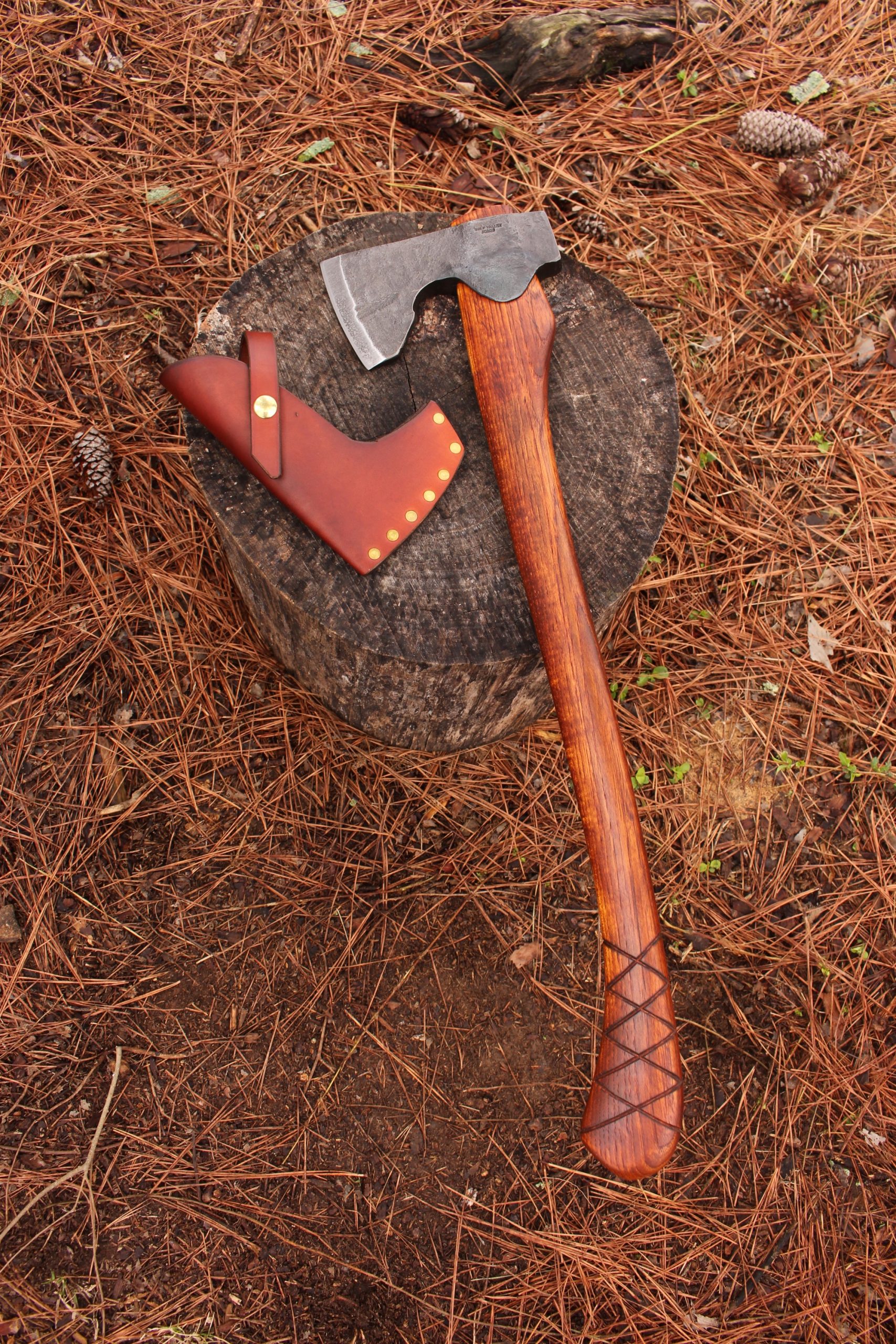 handmade, usa made, usa made axe, hatchet, chopping, wood chopping, outdoor, outdoorsman, survival, backwoodsman, hickory, axe made in america, axes made in the usa, ike bullington, wolf valley forge, valley forge, pack axe, back packing, camping, trail axe, hunting axe, trappers axe, camp axe, bush axe, belt axe, pack axe, leather shoulder rig, chopping axe, leather axe carrier, shoulder sling for axe, carpenter's axe, Wolf Valley Forge, Wolf Valley Forge axe release, Axe Wax, haversack, go back, man purse, man bag, canvas bag, reenactor, reenacting