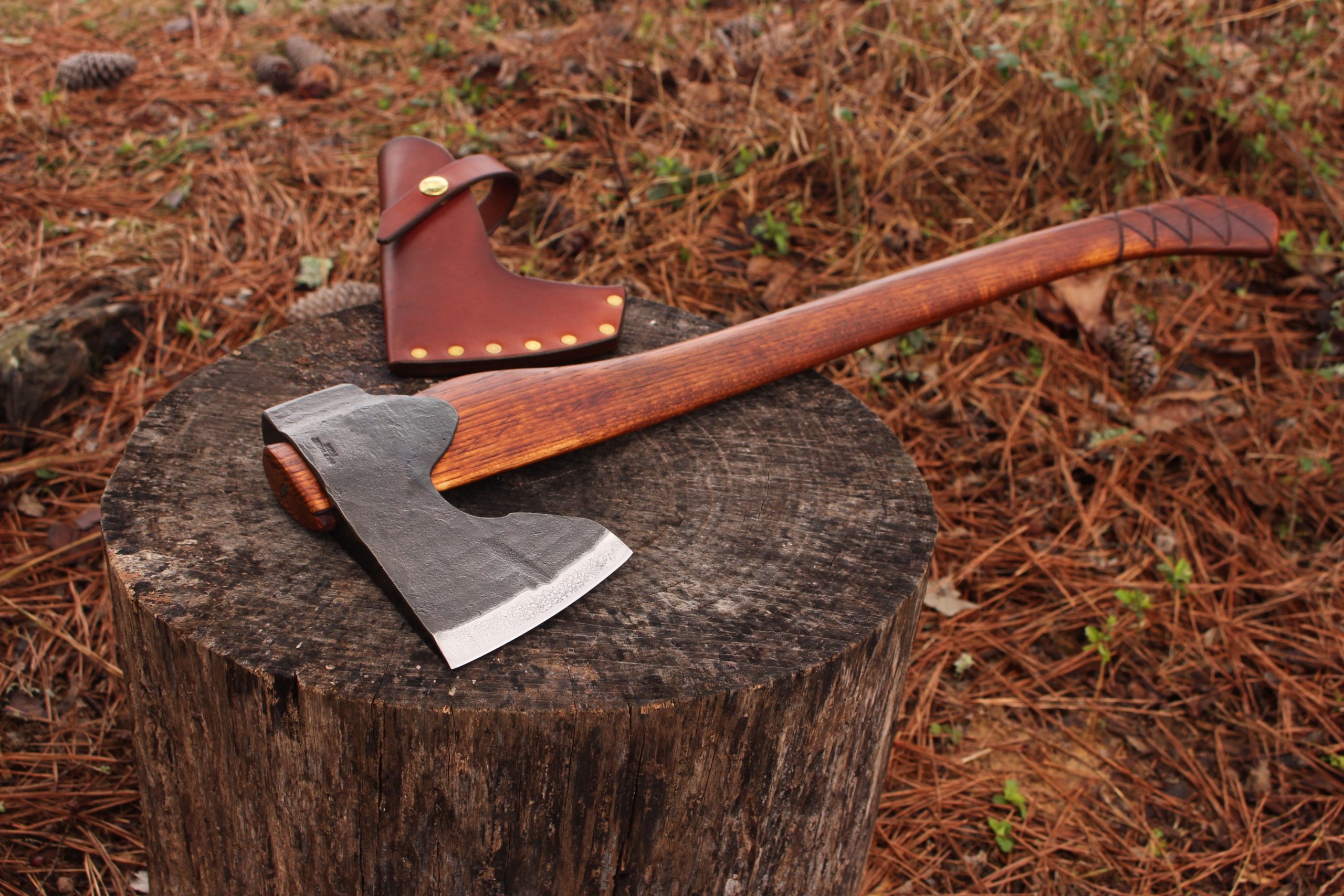 handmade, usa made, usa made axe, hatchet, chopping, wood chopping, outdoor, outdoorsman, survival, backwoodsman, hickory, axe made in america, axes made in the usa, ike bullington, wolf valley forge, valley forge, pack axe, back packing, camping, trail axe, hunting axe, trappers axe, camp axe, bush axe, belt axe, pack axe, leather shoulder rig, chopping axe, leather axe carrier, shoulder sling for axe, carpenter's axe, Wolf Valley Forge, Wolf Valley Forge axe release, Axe Wax, haversack, go back, man purse, man bag, canvas bag, reenactor, reenacting