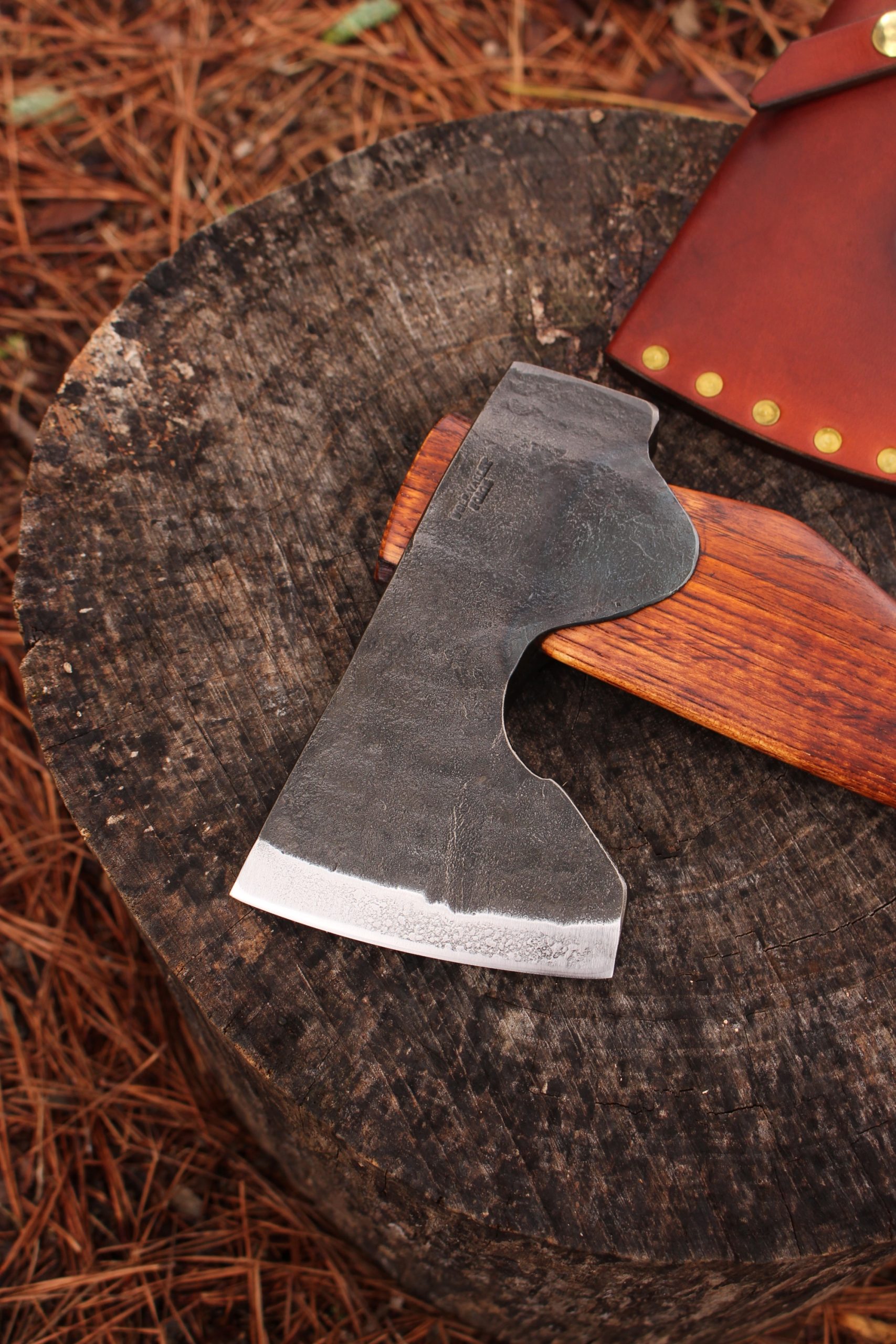handmade, usa made, usa made axe, hatchet, chopping, wood chopping, outdoor, outdoorsman, survival, backwoodsman, hickory, axe made in america, axes made in the usa, ike bullington, wolf valley forge, valley forge, pack axe, back packing, camping, trail axe, hunting axe, trappers axe, camp axe, bush axe, belt axe, pack axe, leather shoulder rig, chopping axe, leather axe carrier, shoulder sling for axe, carpenter's axe, Wolf Valley Forge, Wolf Valley Forge axe release, Axe Wax, haversack, go back, man purse, man bag, canvas bag, reenactor, reenacting