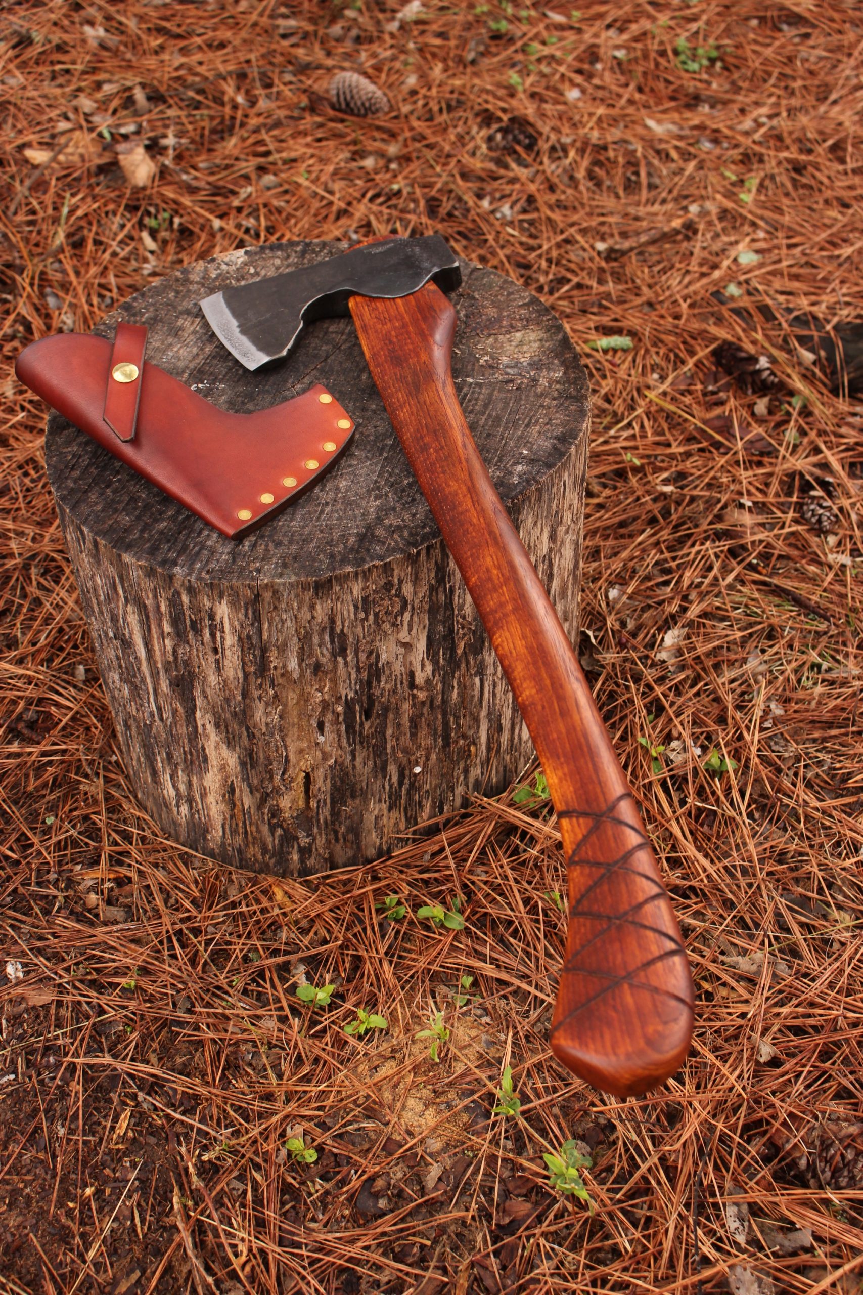 handmade, usa made, usa made axe, hatchet, chopping, wood chopping, outdoor, outdoorsman, survival, backwoodsman, hickory, axe made in america, axes made in the usa, ike bullington, wolf valley forge, valley forge, pack axe, back packing, camping, trail axe, hunting axe, trappers axe, camp axe, bush axe, belt axe, pack axe, leather shoulder rig, chopping axe, leather axe carrier, shoulder sling for axe, carpenter's axe, Wolf Valley Forge, Wolf Valley Forge axe release, Axe Wax, haversack, go back, man purse, man bag, canvas bag, reenactor, reenacting