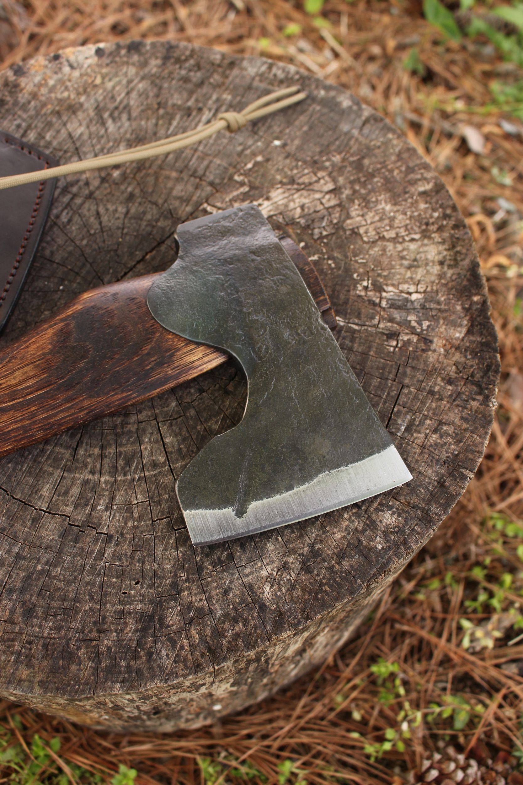 handmade, usa made, usa made axe, hatchet, chopping, wood chopping, outdoor, outdoorsman, survival, backwoodsman, hickory, axe made in amera, axes made in the usa, ike bullington, wolf valley forge, valley forge, pack axe, back packing, camping, trail axe, hunting axe, trappers axe, camp axe, bush axe, belt axe, pack axe, leather shoulder rig, chopping axe, leather axe carrier, shoulder sling for axe, Carpenter's Axe, New Wolf Valley Forge Axe Release, WVF