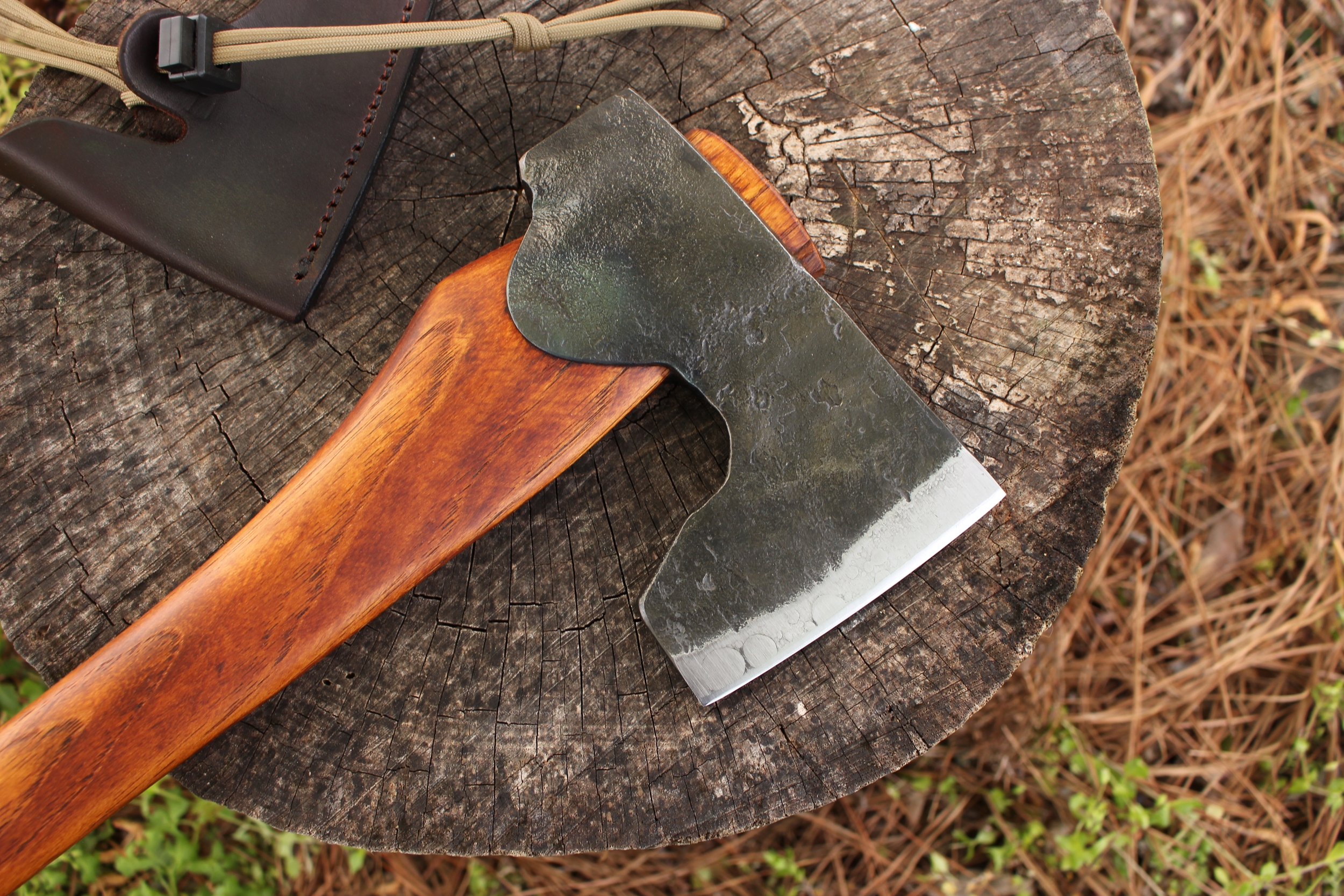 handmade, usa made, usa made axe, hatchet, chopping, wood chopping, outdoor, outdoorsman, survival, backwoodsman, hickory, axe made in amera, axes made in the usa, ike bullington, wolf valley forge, valley forge, pack axe, back packing, camping, trail axe, hunting axe, trappers axe, camp axe, bush axe, belt axe, pack axe, leather shoulder rig, chopping axe, leather axe carrier, shoulder sling for axe, Carpenter's Axe, New Wolf Valley Forge Axe Release, WVF