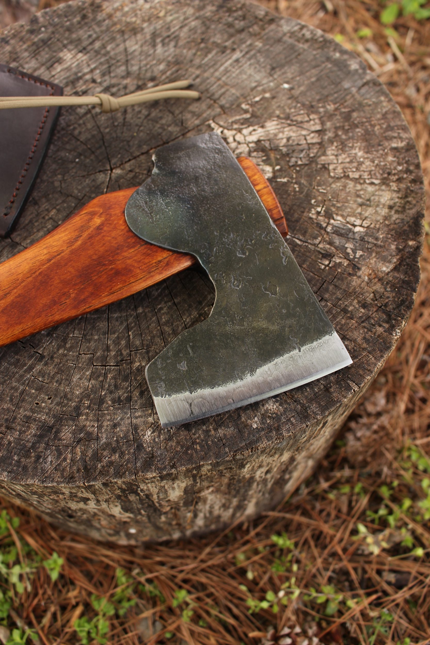 handmade, usa made, usa made axe, hatchet, chopping, wood chopping, outdoor, outdoorsman, survival, backwoodsman, hickory, axe made in amera, axes made in the usa, ike bullington, wolf valley forge, valley forge, pack axe, back packing, camping, trail axe, hunting axe, trappers axe, camp axe, bush axe, belt axe, pack axe, leather shoulder rig, chopping axe, leather axe carrier, shoulder sling for axe, Carpenter's Axe, New Wolf Valley Forge Axe Release, WVF