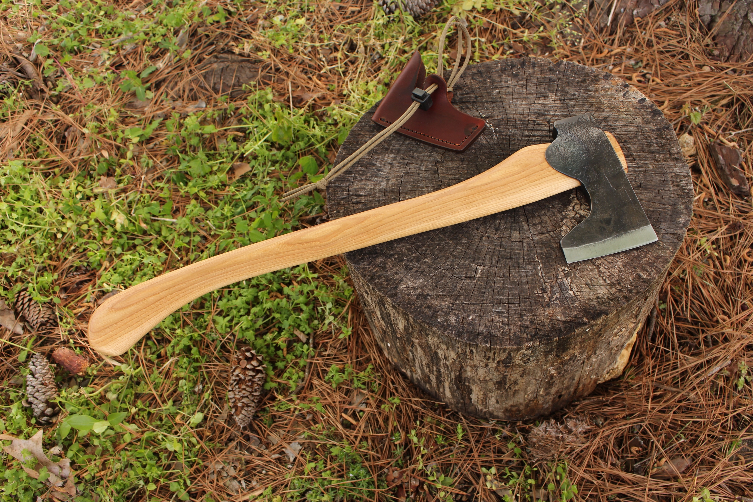 handmade, usa made, usa made axe, hatchet, chopping, wood chopping, outdoor, outdoorsman, survival, backwoodsman, hickory, axe made in amera, axes made in the usa, ike bullington, wolf valley forge, valley forge, pack axe, back packing, camping, trail axe, hunting axe, trappers axe, camp axe, bush axe, belt axe, pack axe, leather shoulder rig, chopping axe, leather axe carrier, shoulder sling for axe, Carpenter's Axe, New Wolf Valley Forge Axe Release, WVF