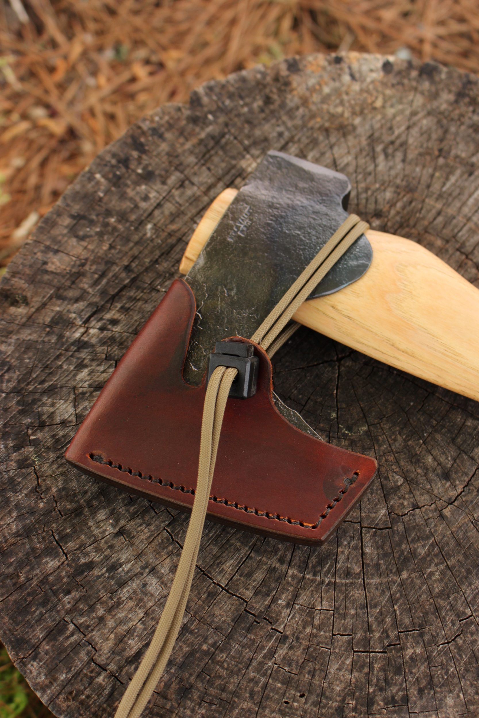 handmade, usa made, usa made axe, hatchet, chopping, wood chopping, outdoor, outdoorsman, survival, backwoodsman, hickory, axe made in amera, axes made in the usa, ike bullington, wolf valley forge, valley forge, pack axe, back packing, camping, trail axe, hunting axe, trappers axe, camp axe, bush axe, belt axe, pack axe, leather shoulder rig, chopping axe, leather axe carrier, shoulder sling for axe, Carpenter's Axe, New Wolf Valley Forge Axe Release, WVF