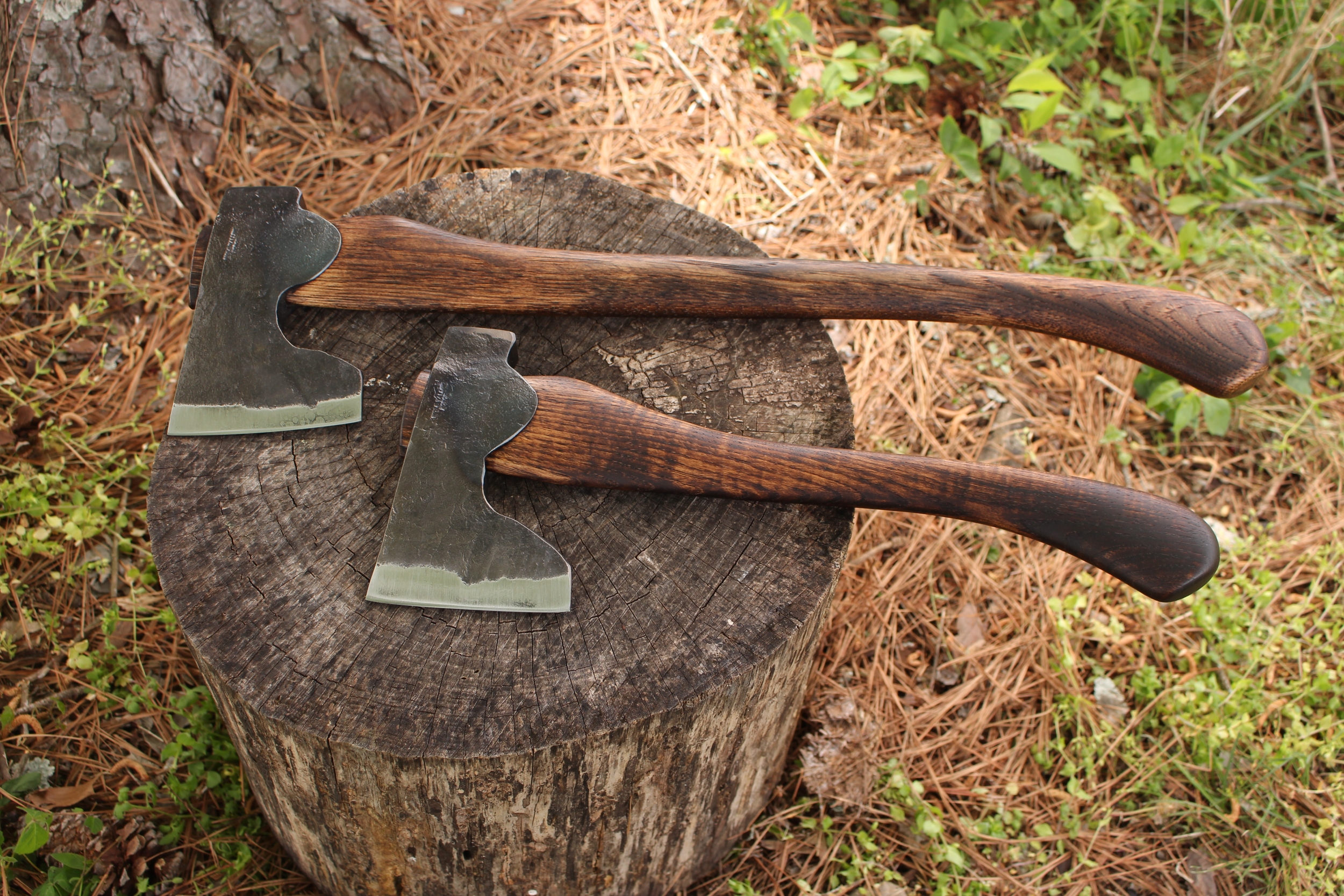 handmade, usa made, usa made axe, hatchet, chopping, wood chopping, outdoor, outdoorsman, survival, backwoodsman, hickory, axe made in amera, axes made in the usa, ike bullington, wolf valley forge, valley forge, pack axe, back packing, camping, trail axe, hunting axe, trappers axe, camp axe, bush axe, belt axe, pack axe, leather shoulder rig, chopping axe, leather axe carrier, shoulder sling for axe, Carpenter's Axe, New Wolf Valley Forge Axe Release, WVF
