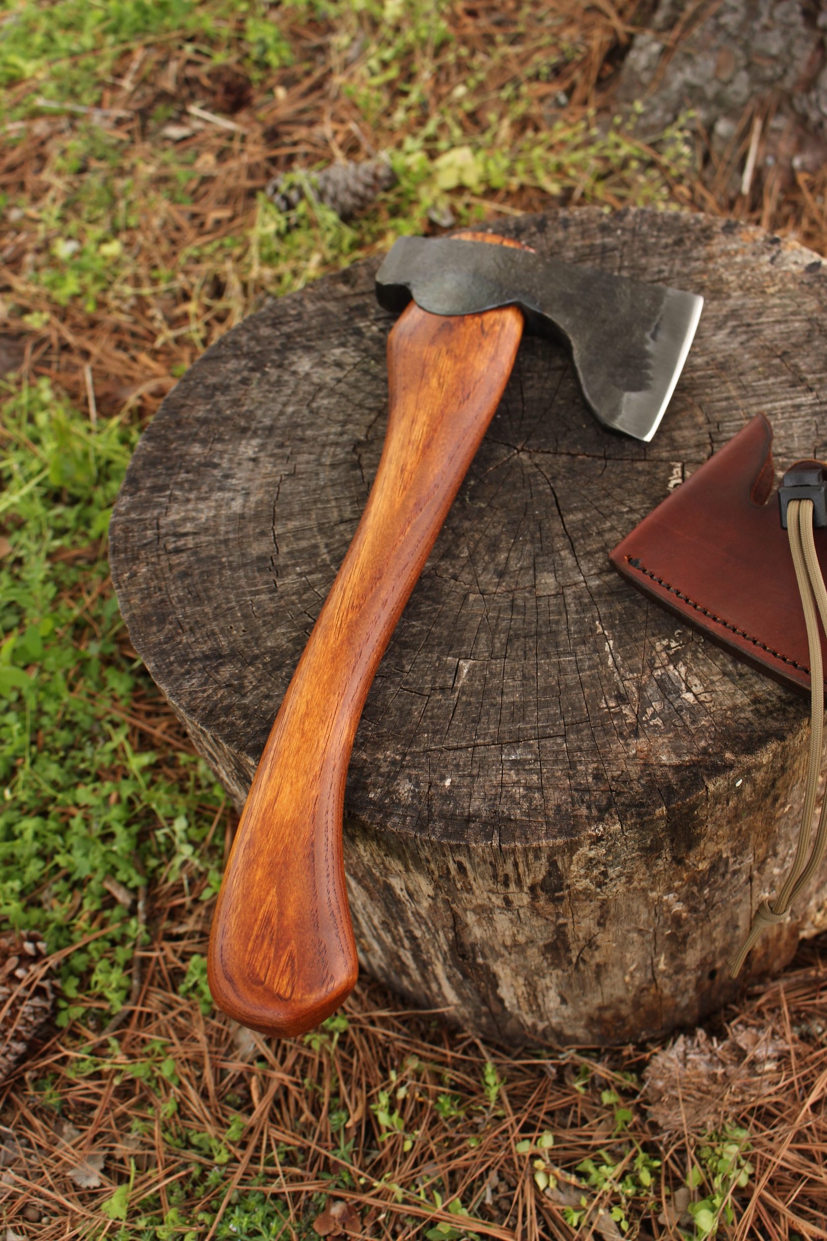 handmade, usa made, usa made axe, hatchet, chopping, wood chopping, outdoor, outdoorsman, survival, backwoodsman, hickory, axe made in amera, axes made in the usa, ike bullington, wolf valley forge, valley forge, pack axe, back packing, camping, trail axe, hunting axe, trappers axe, camp axe, bush axe, belt axe, pack axe, leather shoulder rig, chopping axe, leather axe carrier, shoulder sling for axe, Carpenter's Axe, New Wolf Valley Forge Axe Release, WVF