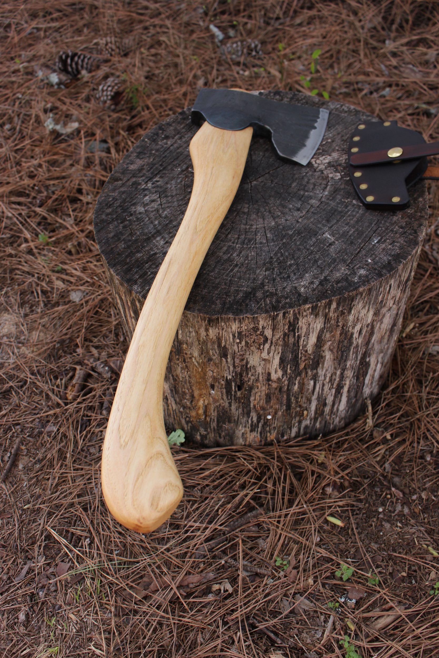 handmade, usa made, usa made axe, hatchet, chopping, wood chopping, outdoor, outdoorsman, survival, backwoodsman, hickory, axe made in amera, axes made in the usa, ike bullington, wolf valley forge, valley forge, pack axe, back packing, camping, trail axe, hunting axe, trappers axe, camp axe, bush axe, belt axe, pack axe, leather shoulder rig, chopping axe, leather axe carrier, shoulder sling for axe, Carpenter's Axe, New Wolf Valley Forge Axe Release, WVF